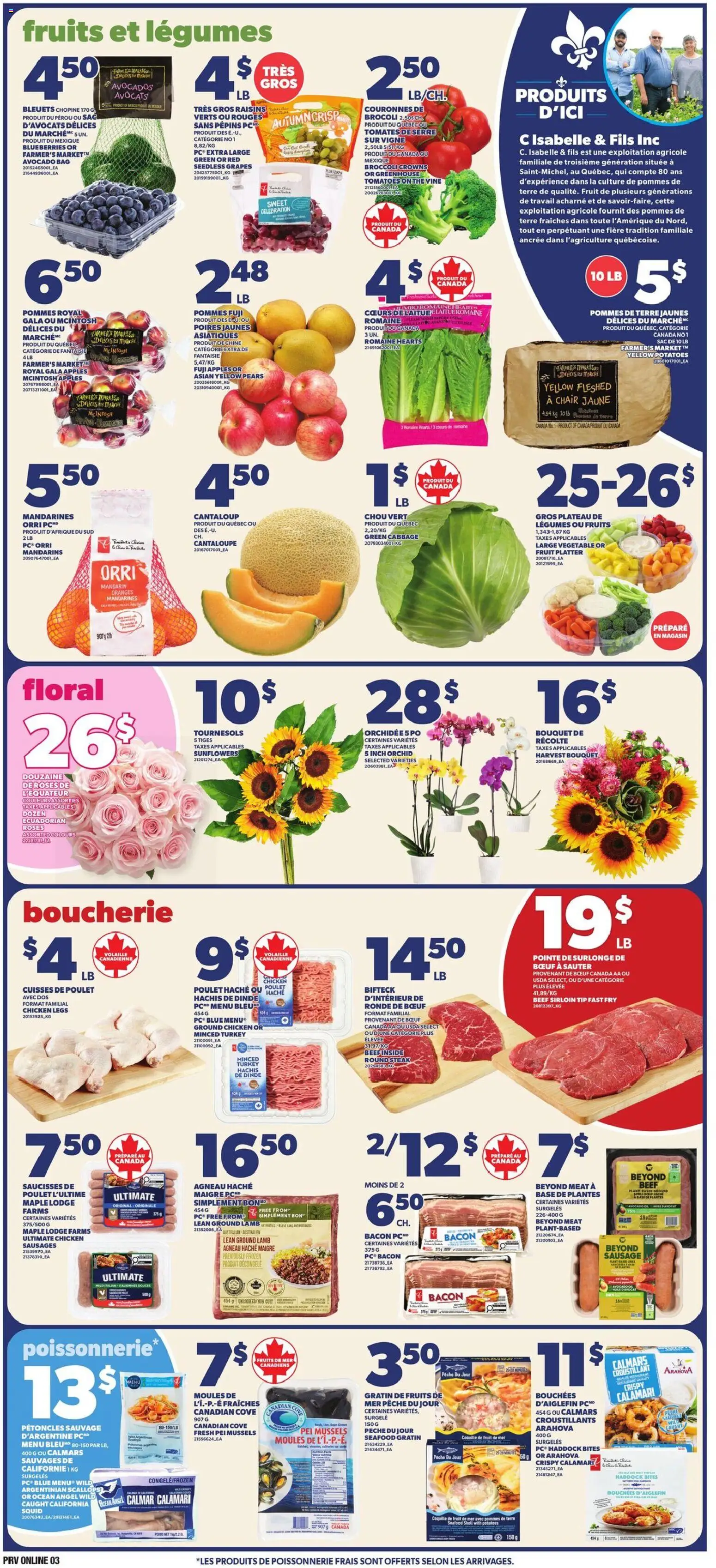 Provigo flyer valid from Sep 24, 2026 | Page: 4 | Products: Bacon, Avocado, Orchid, Tomatoes