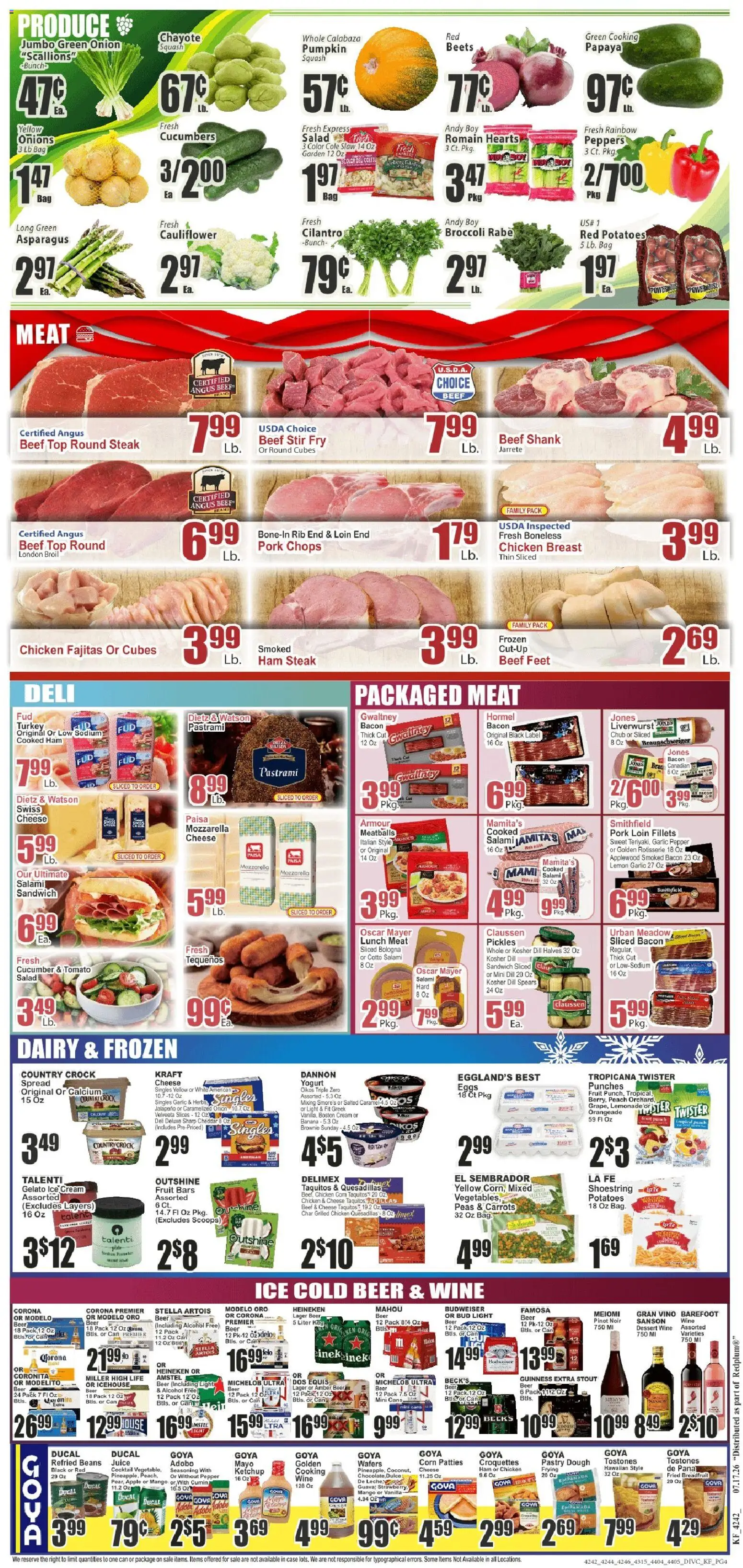 Key Food Weekly Ad - valid from 07/17/2026 | Page: 4 | Products: Asparagus, Ketchup, Lemon, Onion