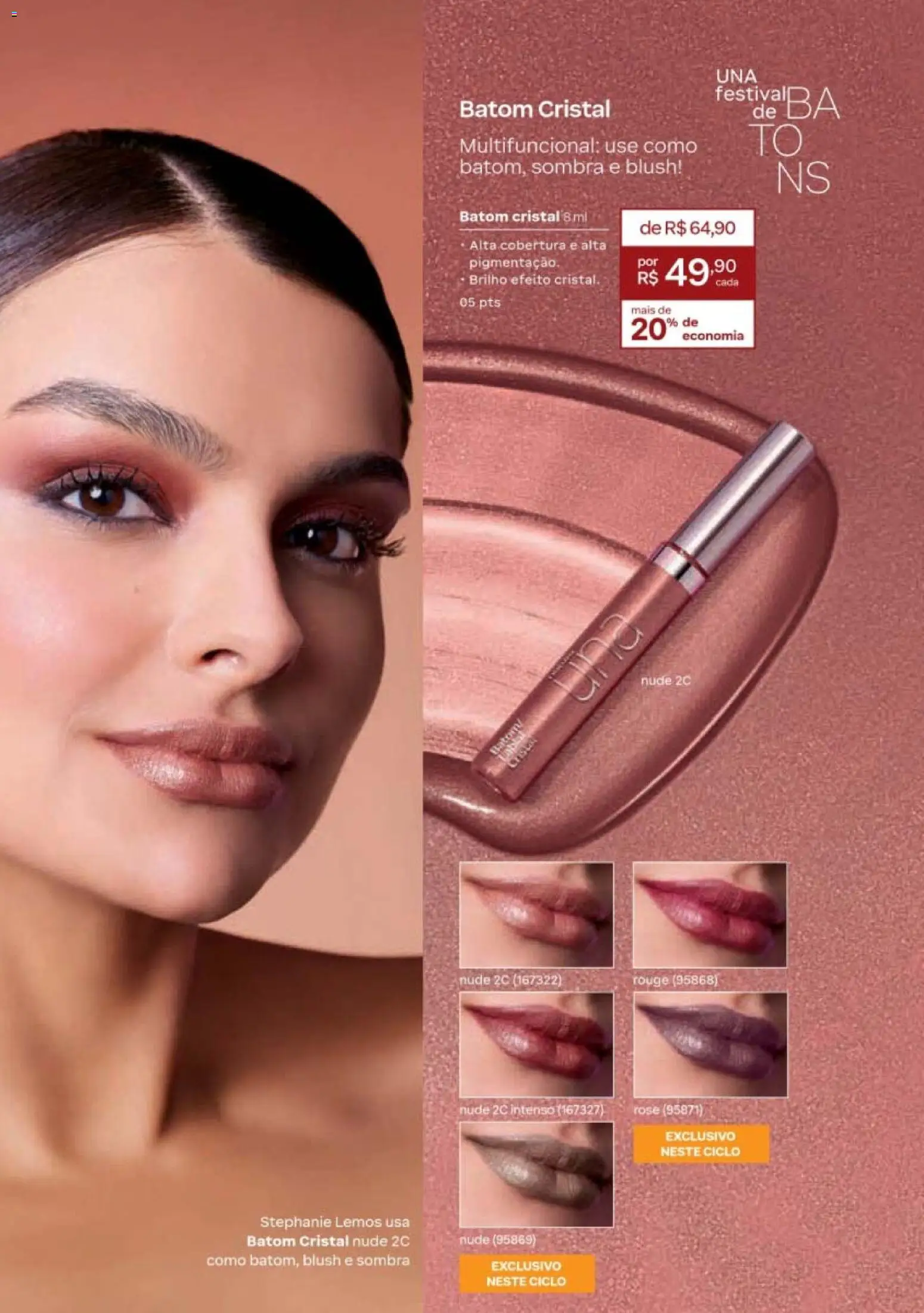 Natura Folheto - válido de 19/07/2026 | Página: 73 | Produtos: Blush, Batom, Multifuncional