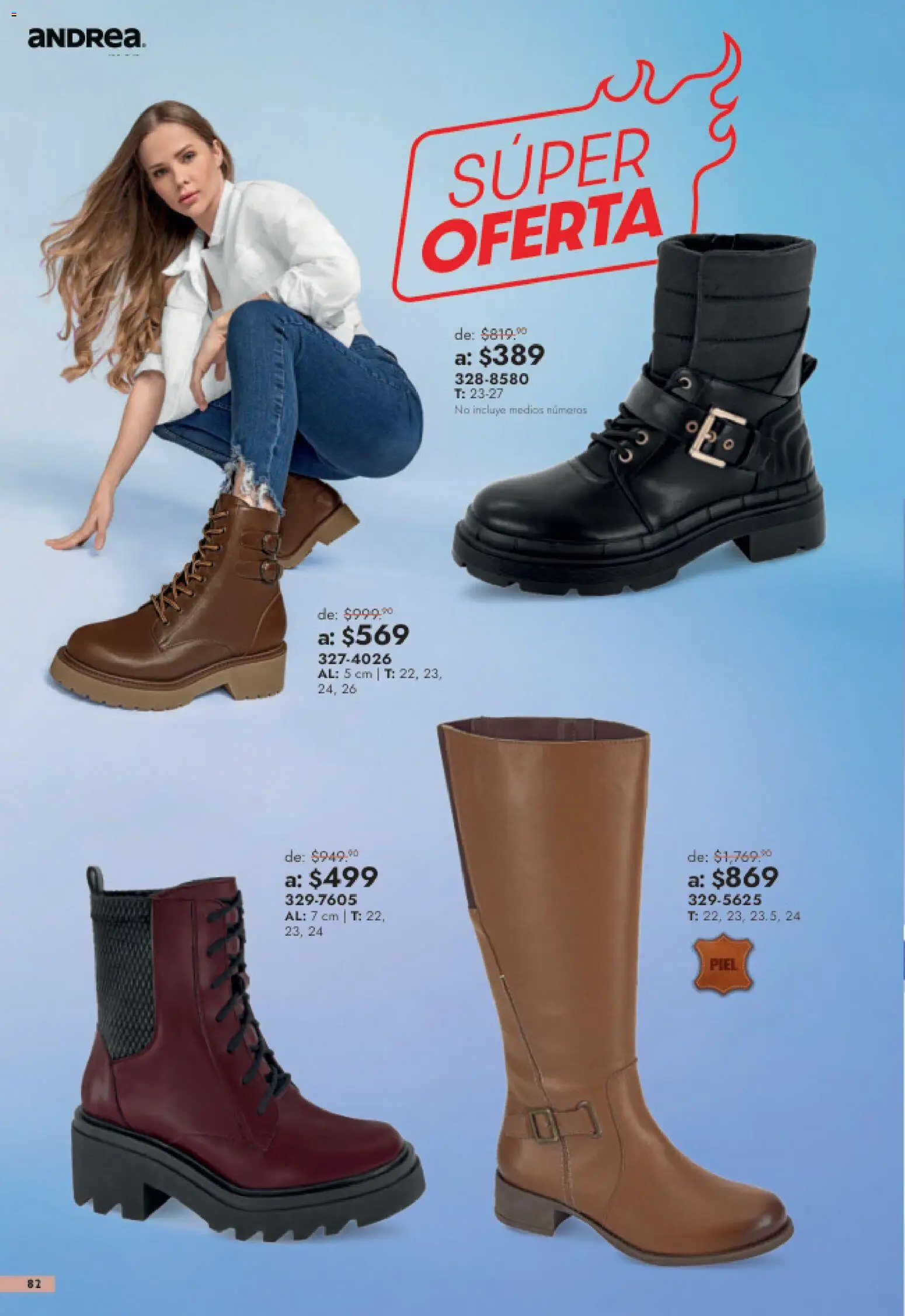 Nuevas ofertas de Andrea válidas en toda la República Mexicana desde el 26/07/2026. ¡Encuentra las mejores ofertas en Andrea catálogo Outlet! | Página: 82