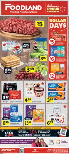 Preview of Foodland weekly flyer / circulaire from shop Foodland valid from Sep 17, 2026