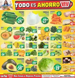 Vista previa de Casa Ley folleto Las ofertas de frutas y verdunas La Paz, nuevo folleto de la tienda, válido en México a partir del 14.05.2026