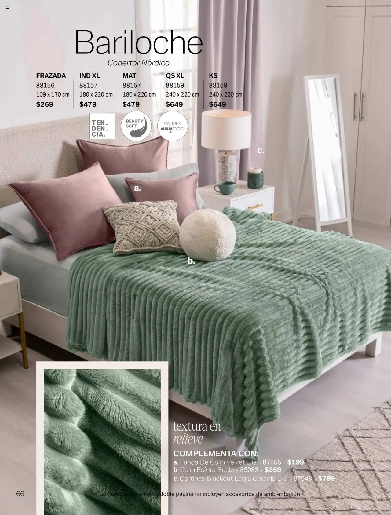 Nuevas ofertas de Vianney válidas en toda la República Mexicana desde el 15/08/2025. ¡Encuentra las mejores ofertas en Vianney - Catálogo Invierno! | Página: 68 | Productos: Cobertor, Funda, Cortinas