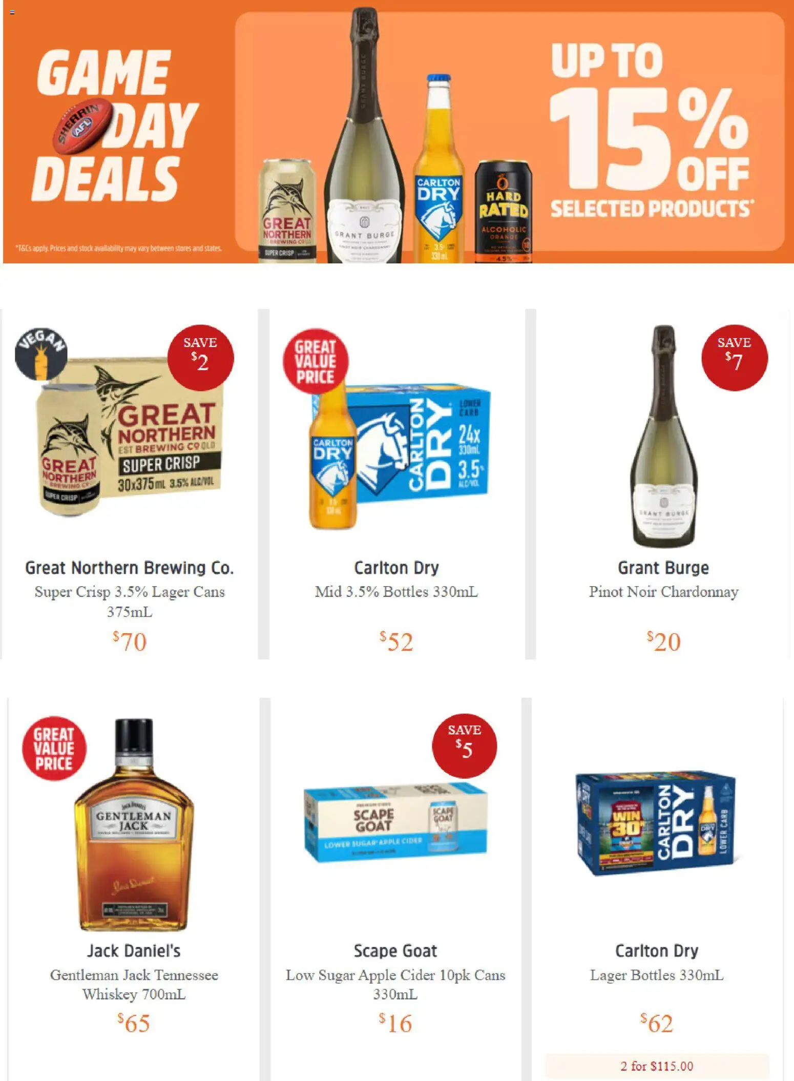 BWS catalogue - valid from 26/08/2026 | Page: 5 | Products: Whiskey, Sugar, Game, Jack Daniel’s