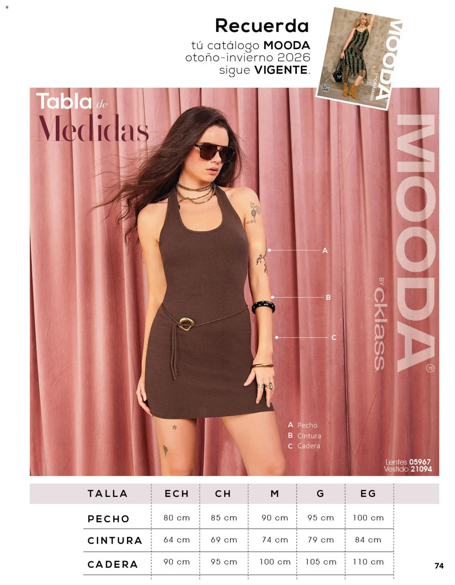 Nuevas ofertas de Cklass válidas en toda la República Mexicana desde el 11/09/2026. ¡Encuentra las mejores ofertas en Cklass catálogo Mooda Invierno! | Página: 75 | Productos: Lentes, Vestido
