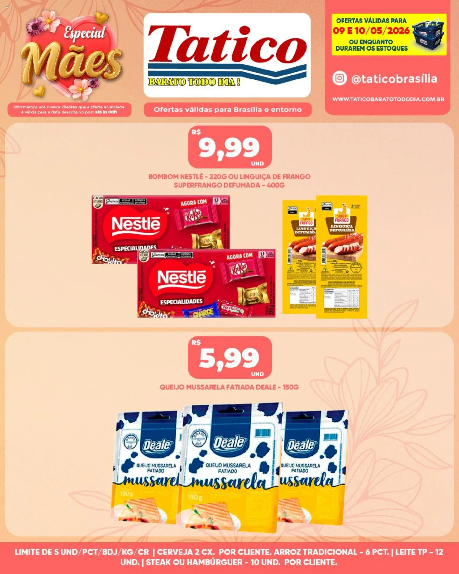 Tatico Folheto - válido de 11.05.2026 | Página: 22 | Produtos: Queijo, Arroz, Hambúrguer, Frango