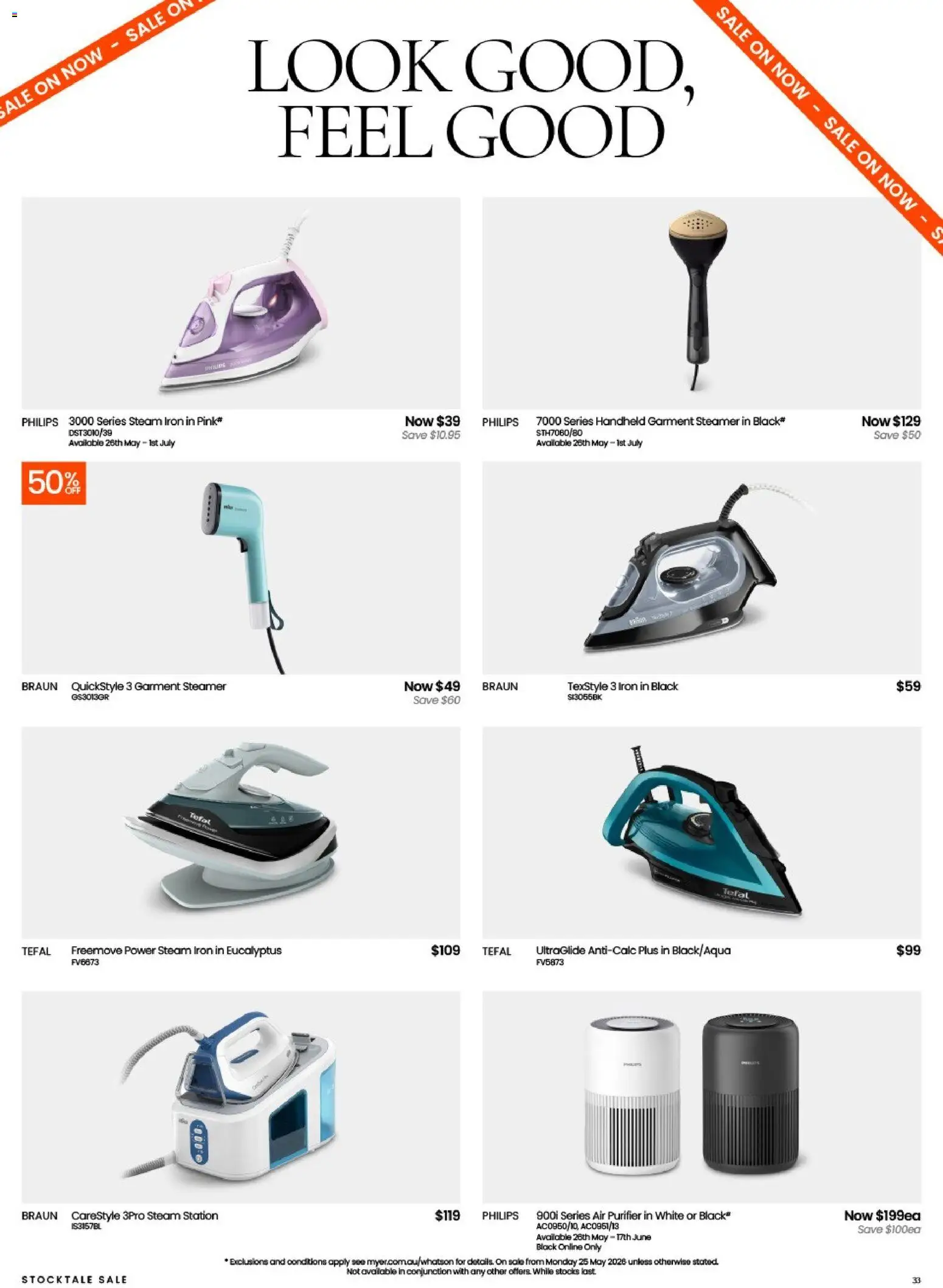 Myer catalogue - valid from 25.05.2026 | Page: 33 | Products: Iron, Air purifier
