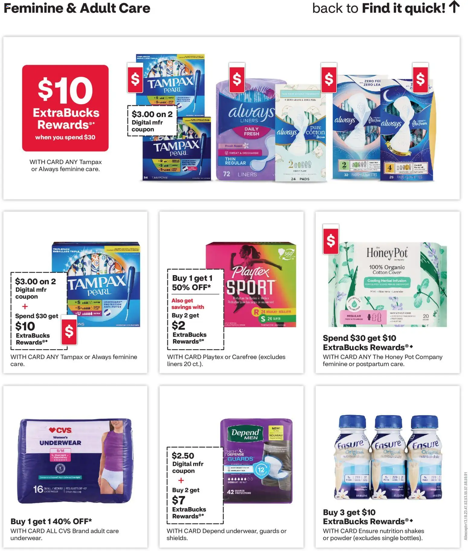 CVS Pharmacy Weekly Ad - valid from 08/02/2026 | Page: 8 | Products: Powder, Protein, Tampons, Underwear