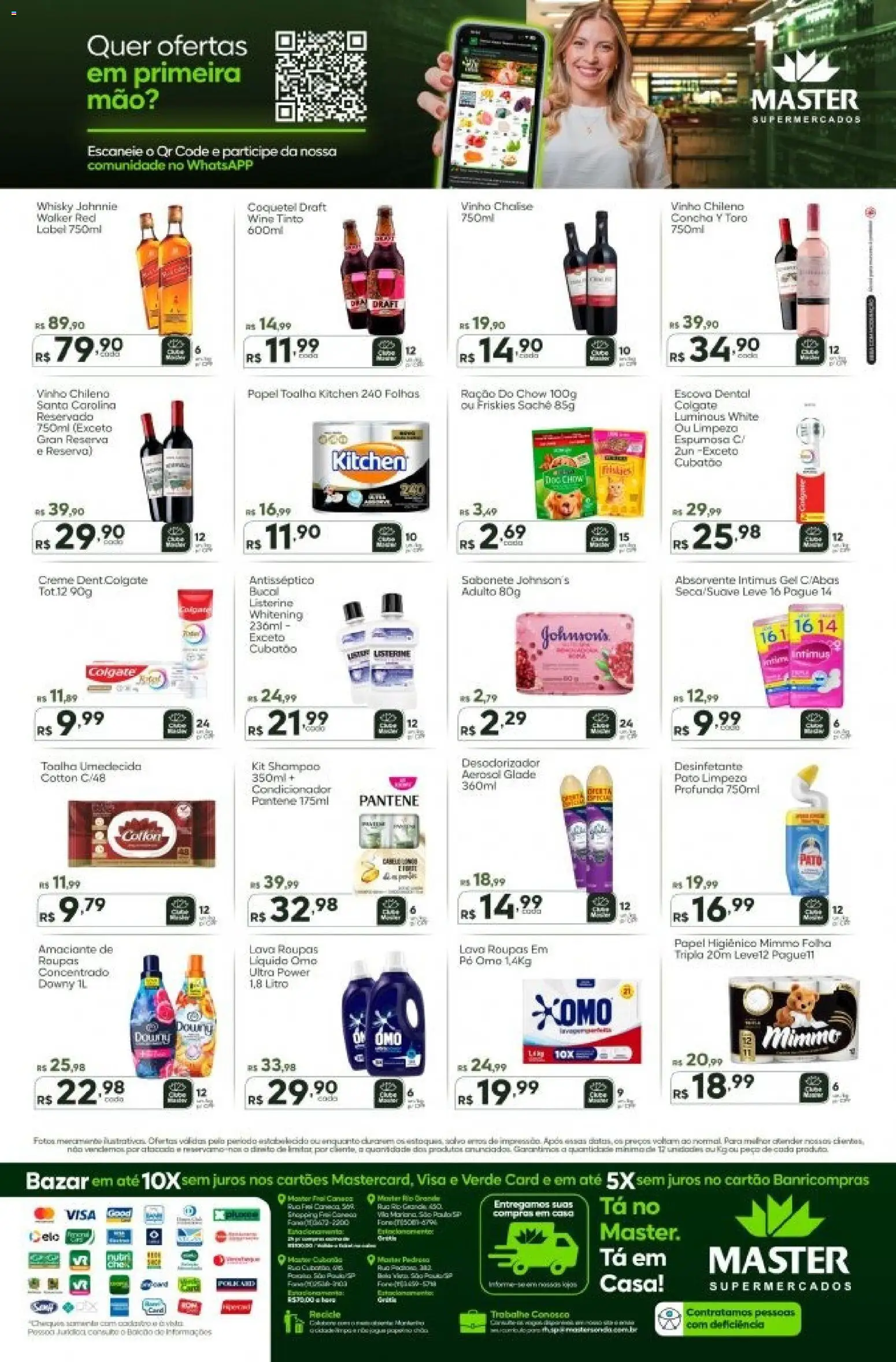 Master Folheto - válido de 25/09/2026 | Página: 4 | Produtos: Vinho, Absorvente, Papel higiênico, Ração