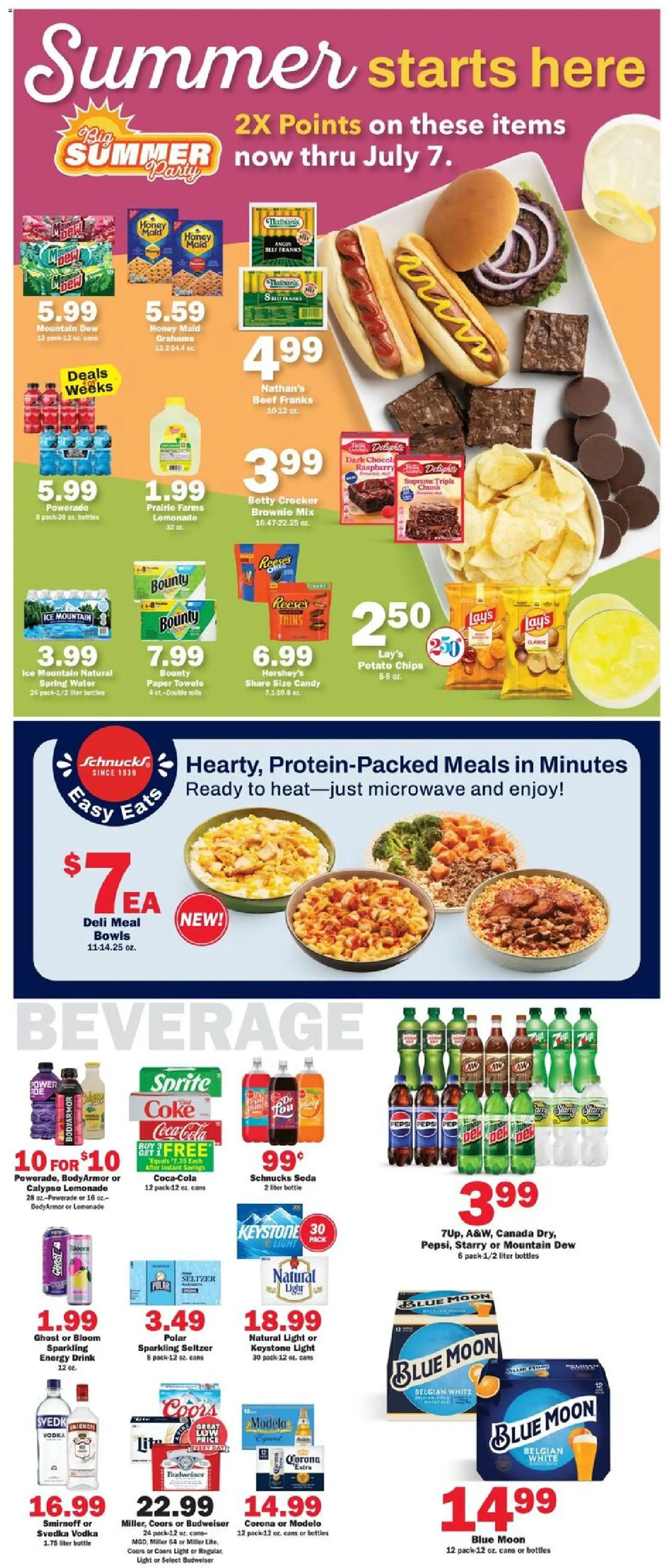 Schnucks Weekly Print Ad - IN - valid from 24.06.2026 | Page: 3 | Products: Beef, Vodka, Water, Date