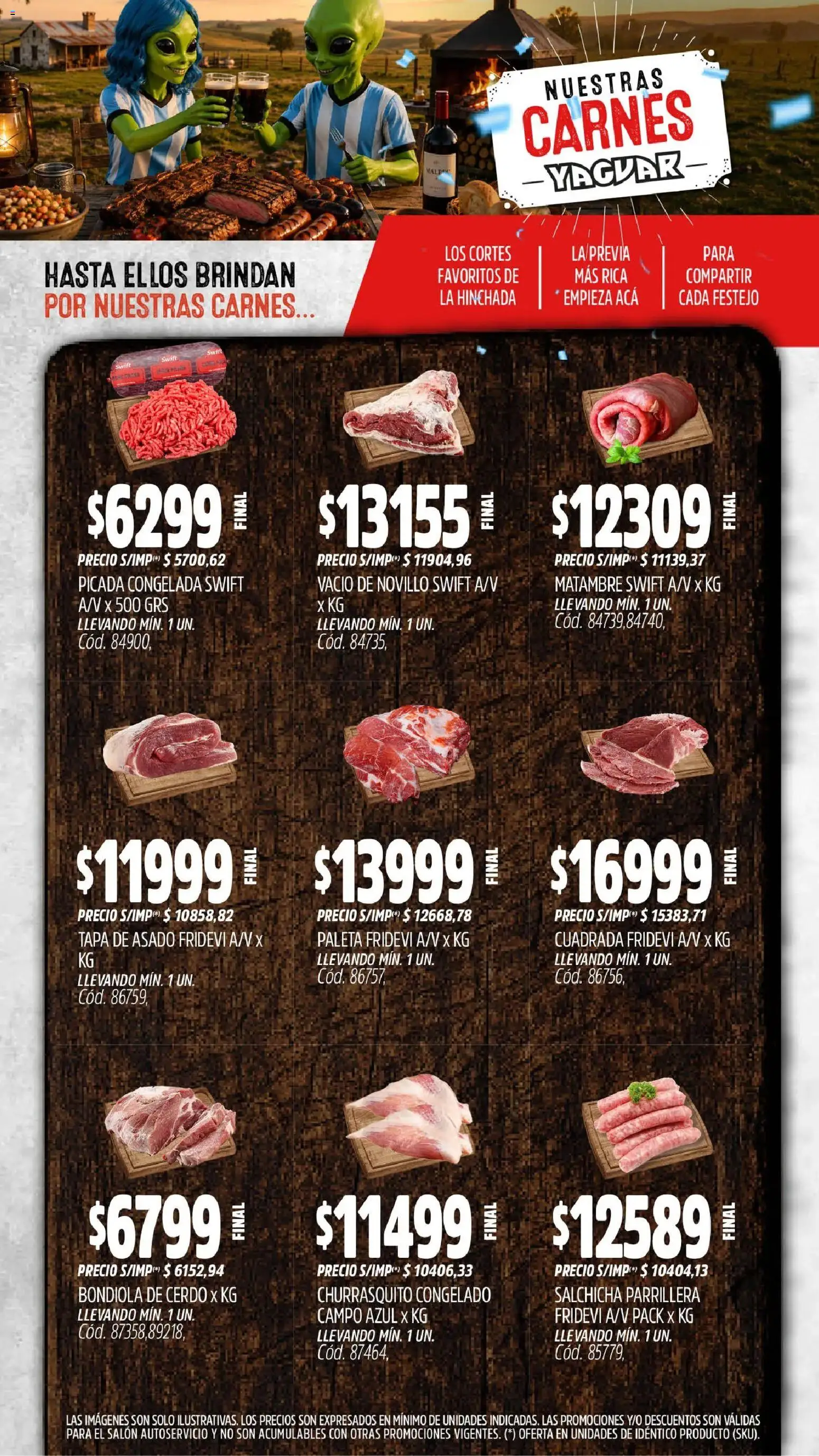 Yaguar - Oferta Semanal General Roca │ válido desde el 29/06/2026 | Página: 7 | Productos: Salchicha, Paleta, Cerdo