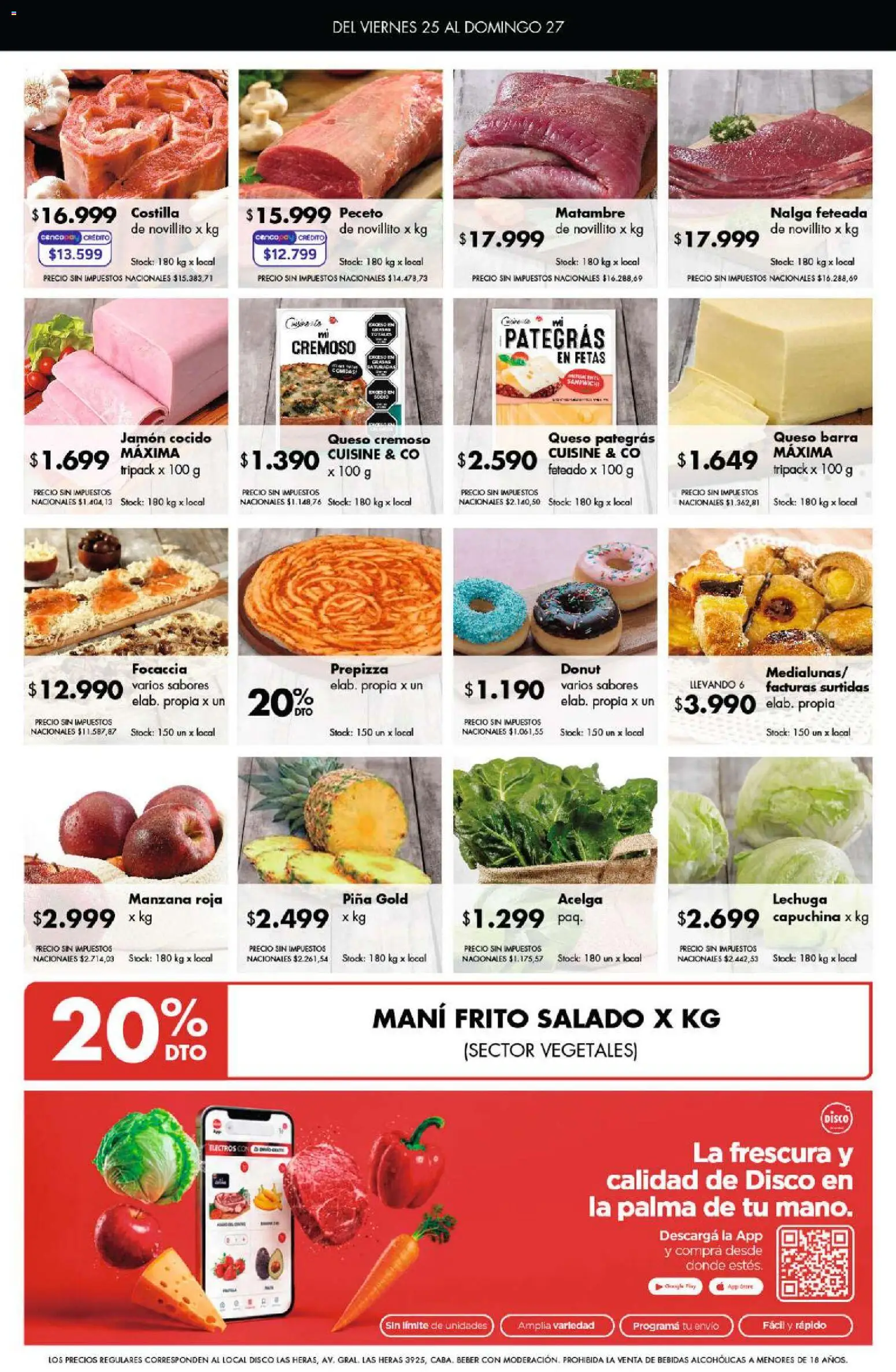 Disco - Ofertas | Córdoba │ válido desde el 25/09/2026 | Página: 8 | Productos: Acelga, Mani, Manzana, Lechuga