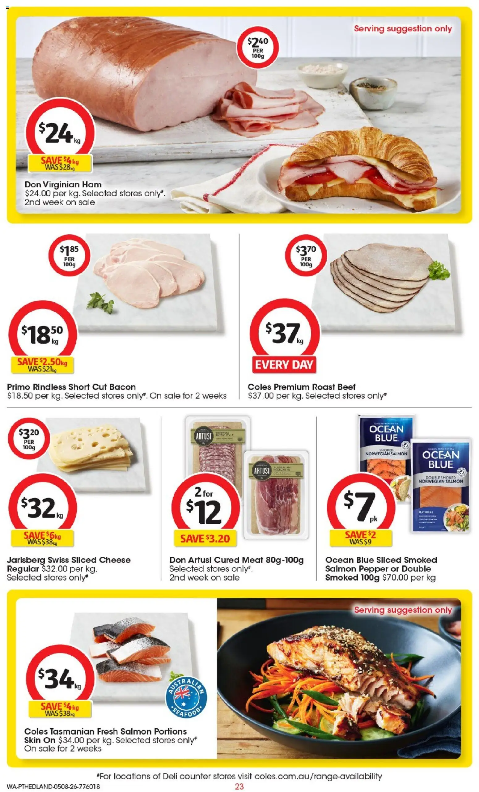 Coles catalogue - valid from 05/08/2026 | Page: 23 | Products: Ham, Beef, Meat, Pepper