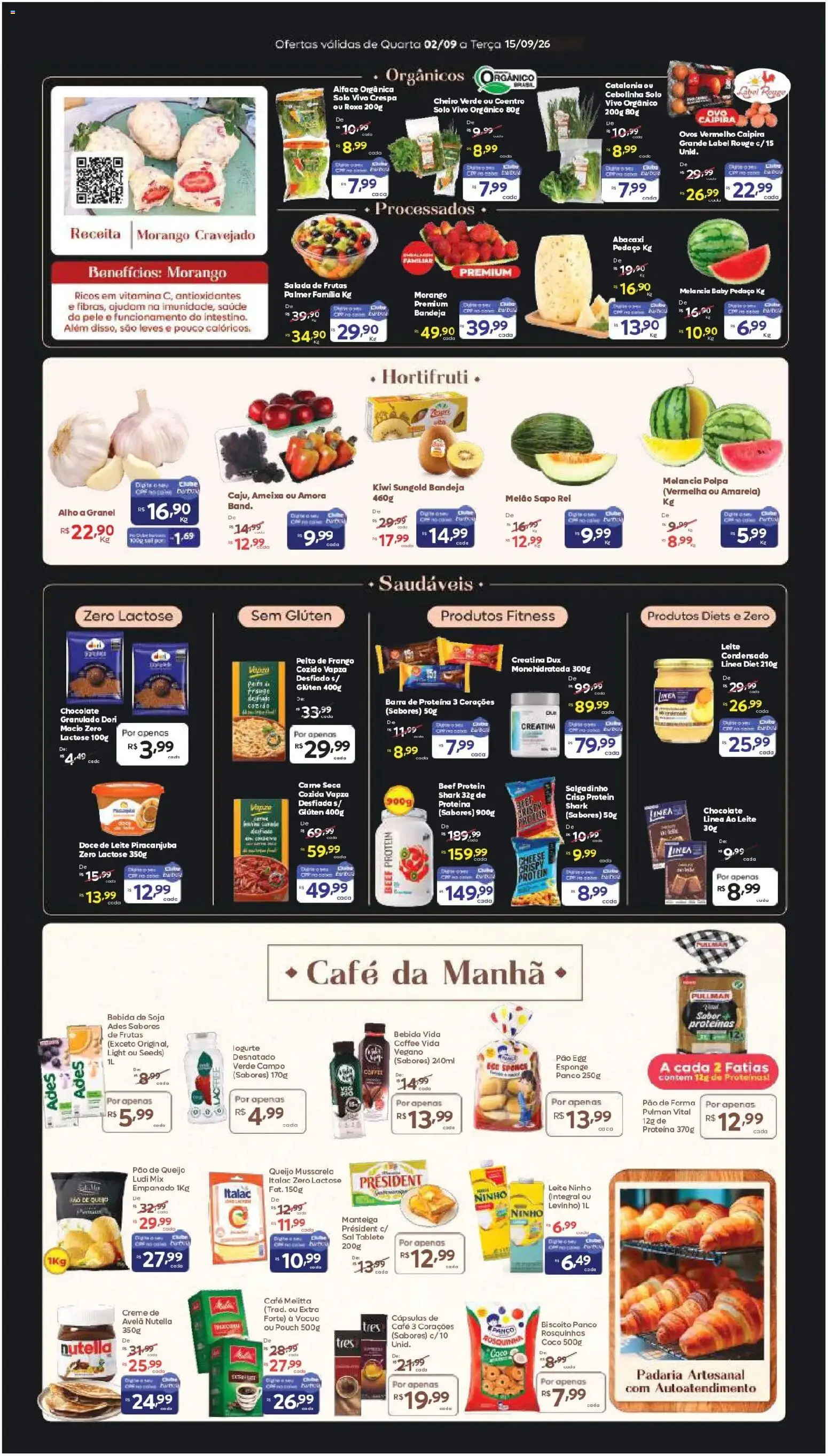 Barbosa Supermercados Folheto - válido de 02/09/2026 | Página: 1 | Produtos: Manteiga, Café, Frango, Avelã