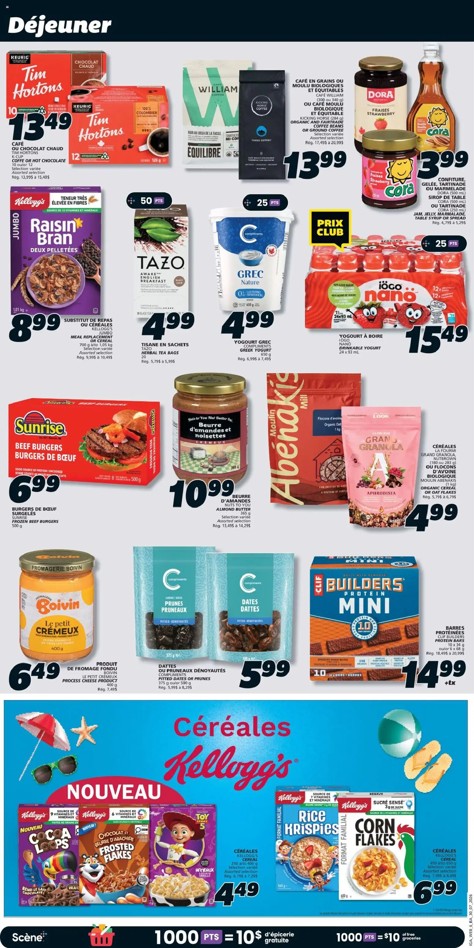 IGA flyer valid from Jul 30, 2026 | Page: 9 | Products: Flakes, Butter, Coffee, Ground coffee