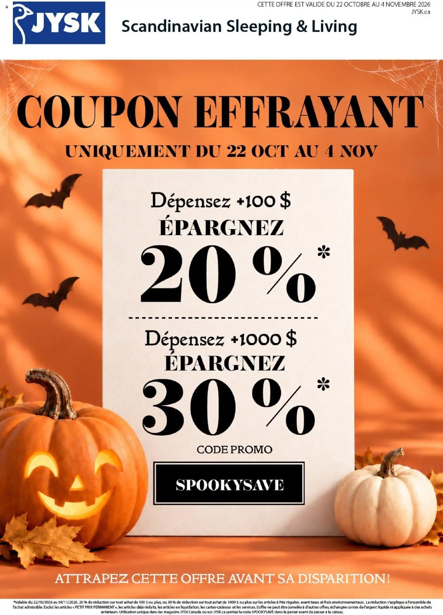 JYSK flyer valid from Oct 22, 2026 | Page: 1