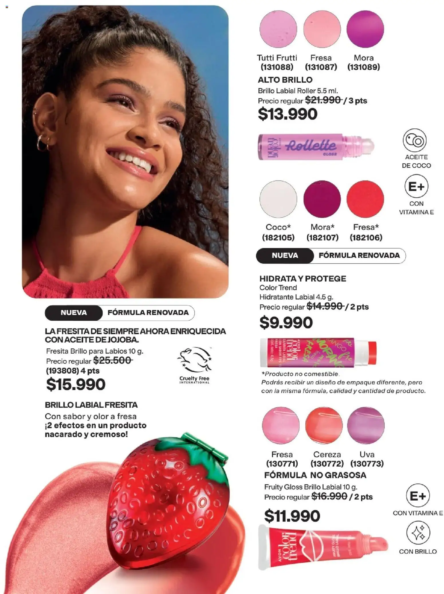 Avon revista - valida desde el 01.08.2026 | Página: 53 | Productos: Brillo, Coco, Mora, Aceite