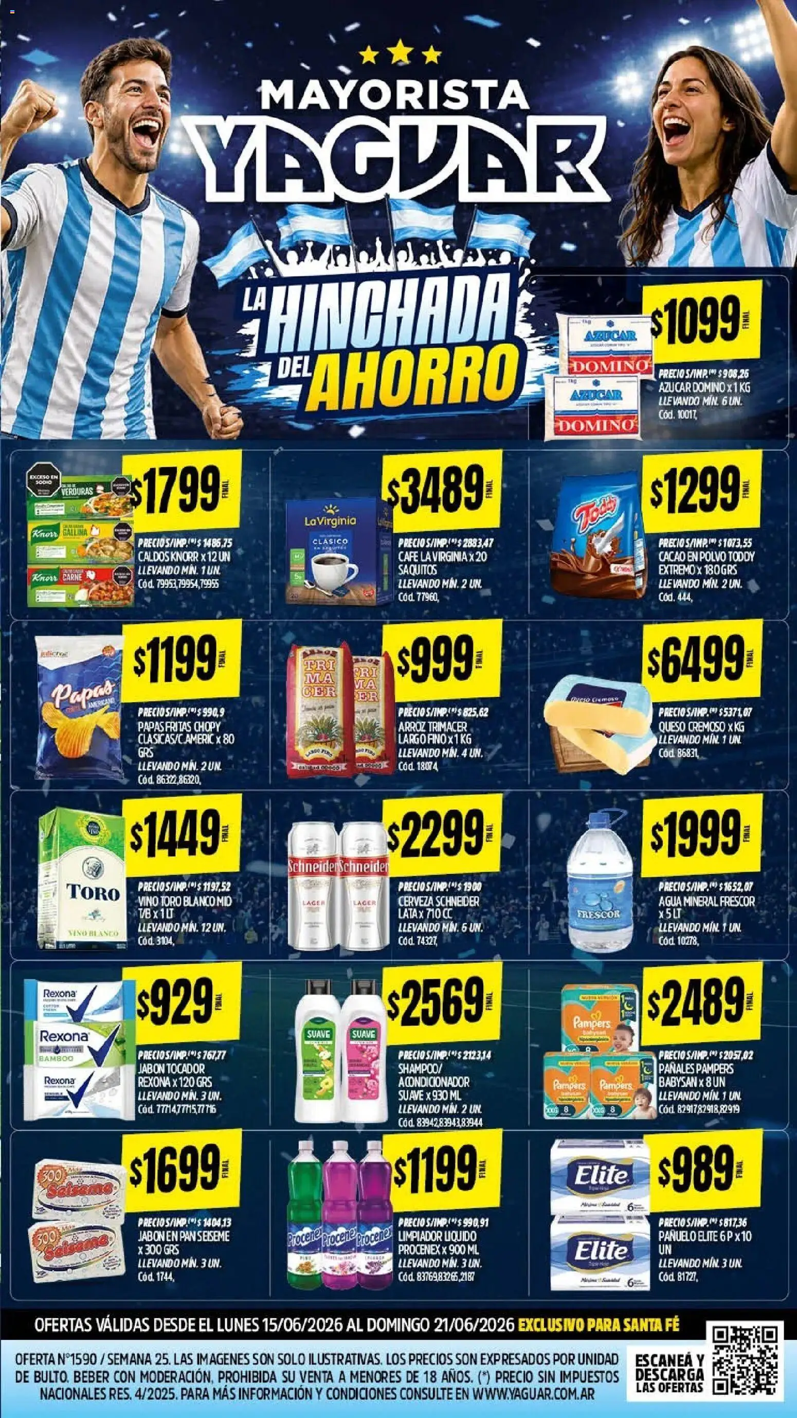 Yaguar - Oferta Semanal Santa Fé │ válido desde el 15.06.2026 | Página: 2 | Productos: Pañuelo, Acondicionador, Vino, Pañales
