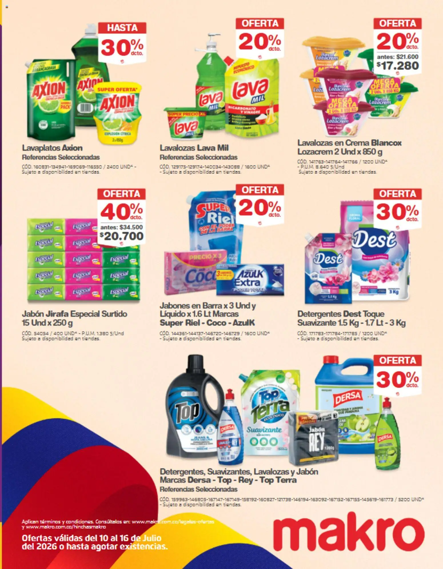 Makro revista - valida desde el 10/07/2026 | Página: 7 | Productos: Suavizante, Coco, Vinagre, Jabón