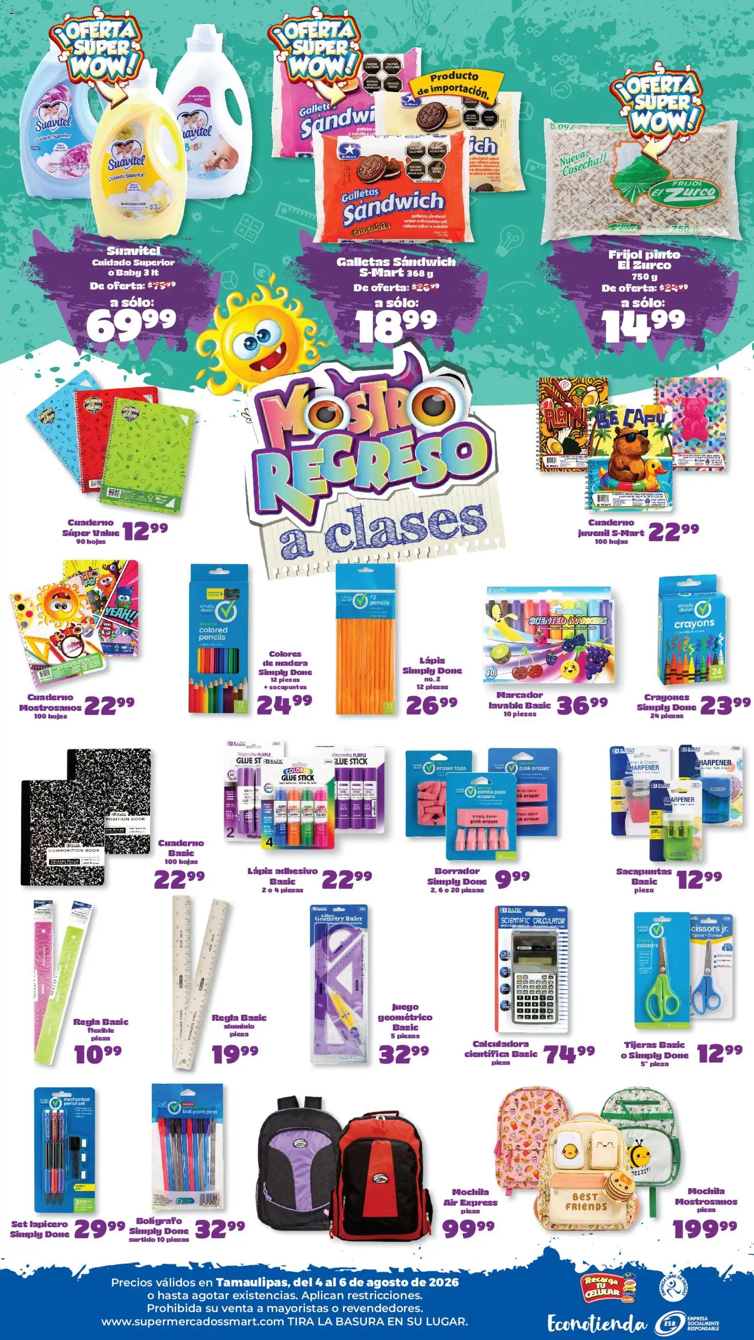 Nuevas ofertas de S-Mart válidas en toda la República Mexicana desde el 04/08/2026. ¡Encuentra las mejores ofertas en S-Mart folleto Ofertas de feria Nuevo Laredo! | Página: 2