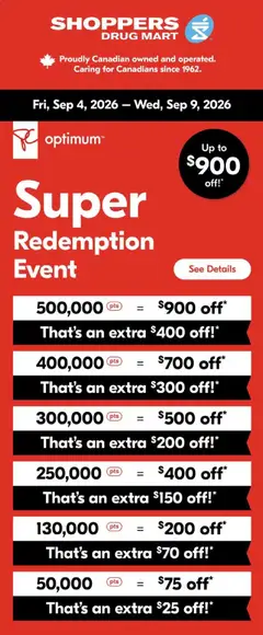 Preview of Shoppers - Event from shop Shoppers valid from Sep 4, 2026
