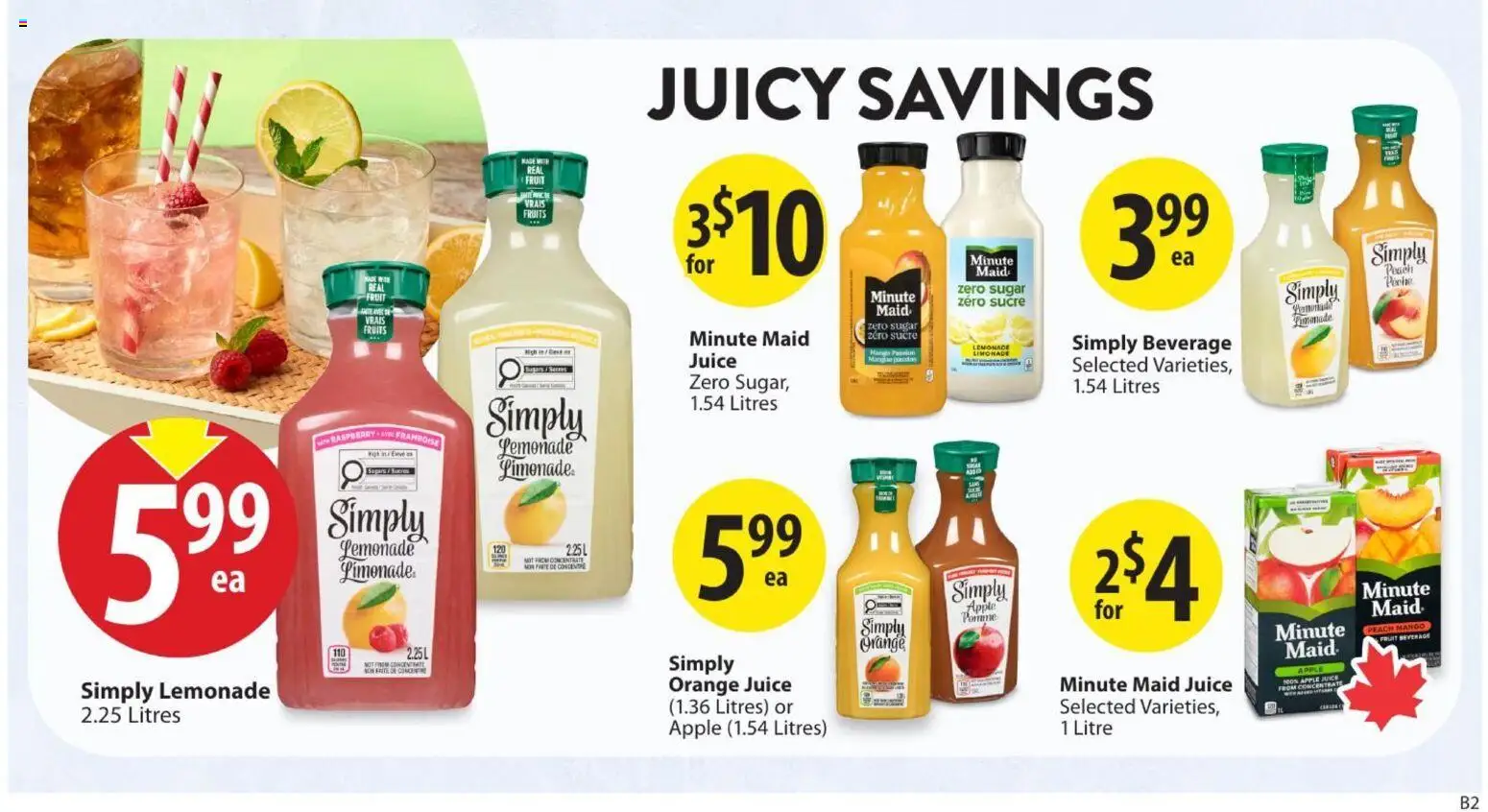 Save on foods flyer valid from Jul 30, 2026 | Page: 23 | Products: Juice