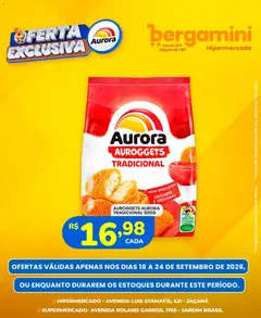 Supermercado Bergamini ofertas Aurora - Pré-Visualização do folheto da loja Supermercado Bergamini, válido de 18/09/2026