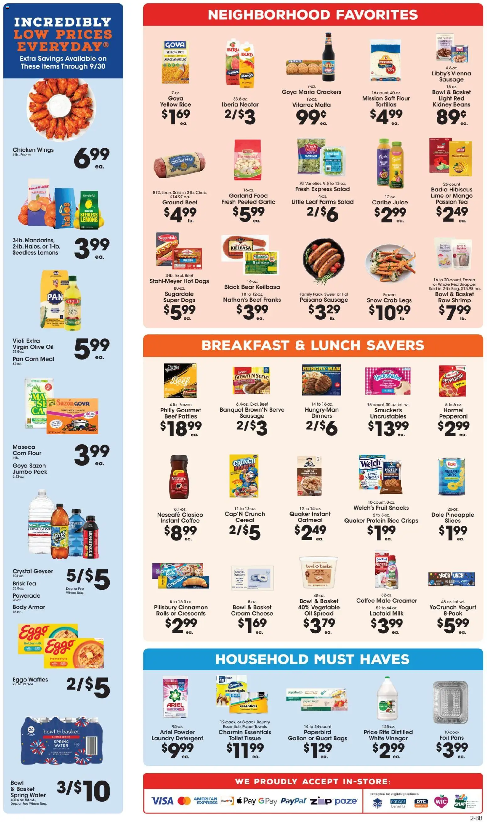 Price Rite Weekly Ad - valid from 09/04/2026 | Page: 2 | Products: Milk, Oatmeal, Lime, Flour