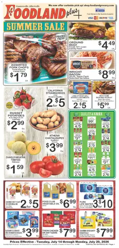 Preview of Foodland weekly ads valid from 07/14/2026