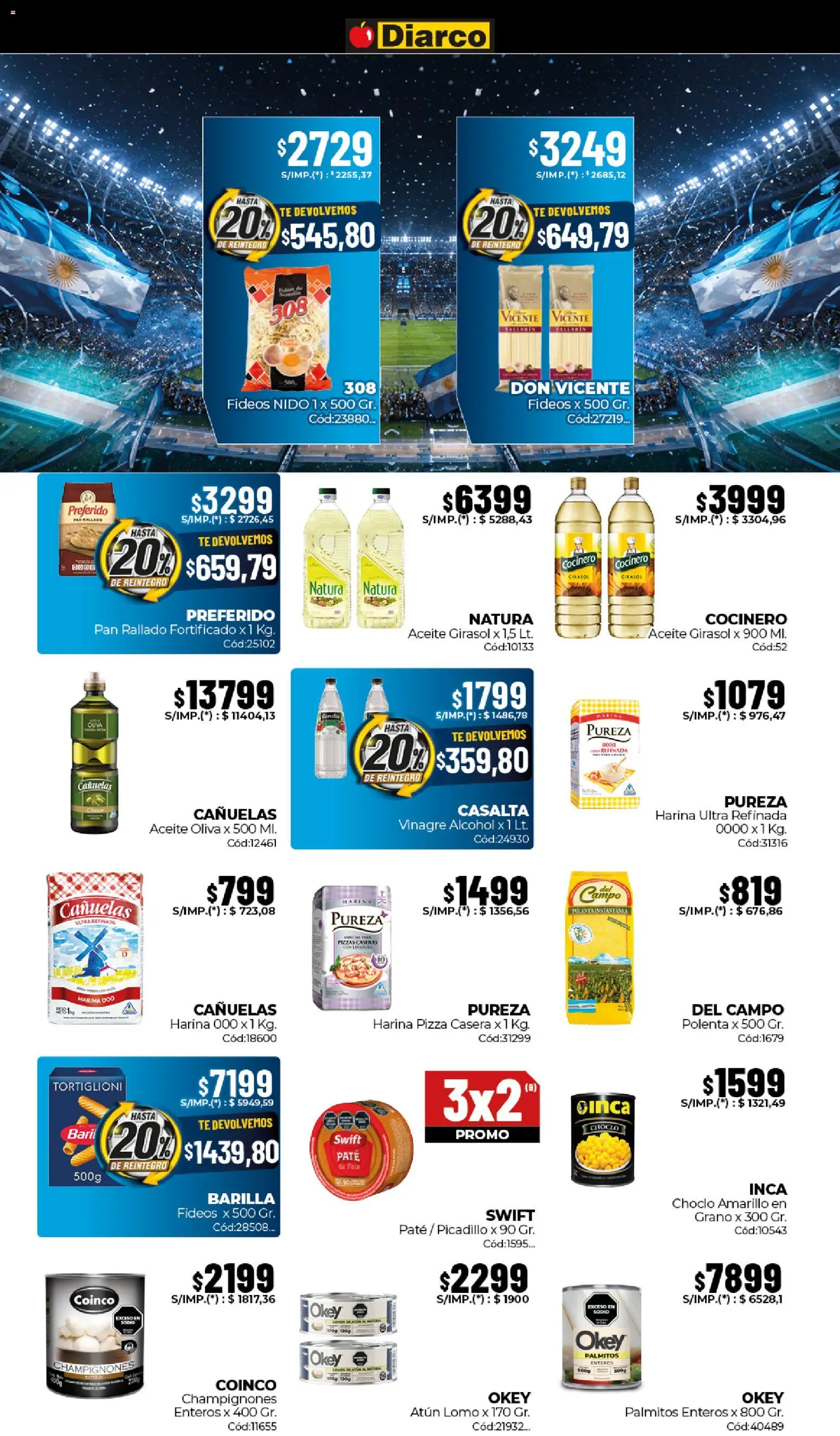 Diarco - Ofertas Pueblo Interior │ válido desde el 01.06.2026 | Página: 7 | Productos: Palmitos, Pan, Pizza, Pan rallado