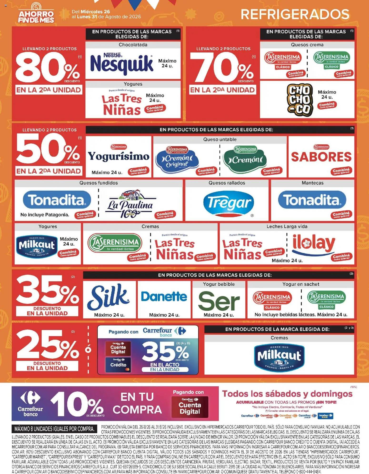 Carrefour ofertas │ válido desde el 26/08/2026 | Página: 11 | Productos: Teléfono, Bebidas, Verduras, Queso
