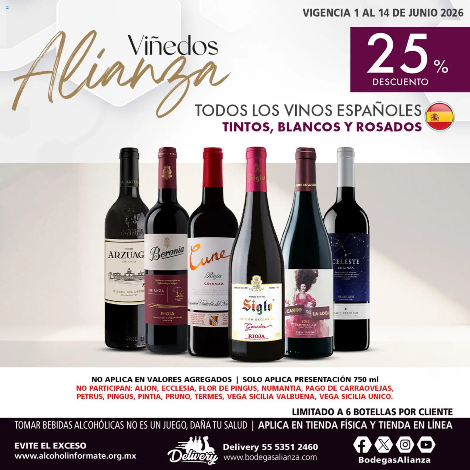 Nuevas ofertas de Bodegas Alianza válidas en toda la República Mexicana desde el 01.06.2026. ¡Encuentra las mejores ofertas en Bodegas Alianza catálogo Viñedos Alianza! | Página: 2 | Productos: Vino
