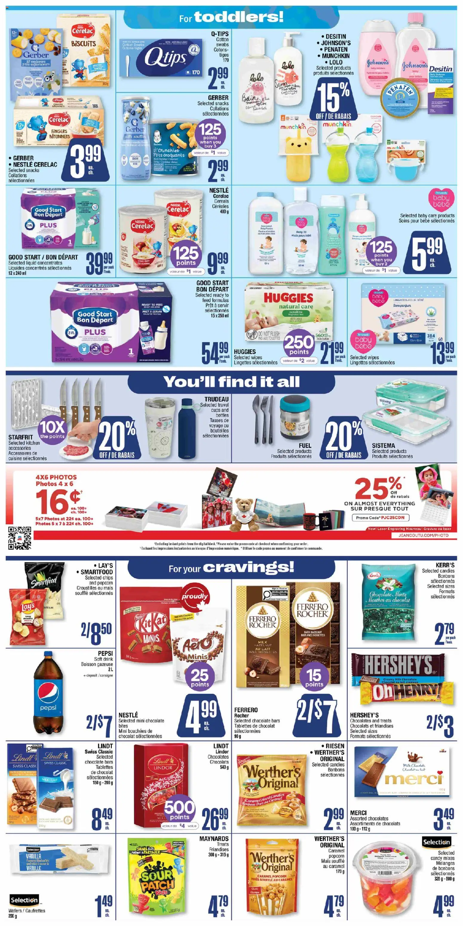 Jean Coutu flyer valid from Jun 25, 2026 | Page: 9 | Products: Chips, Bath, Milk, Chocolate