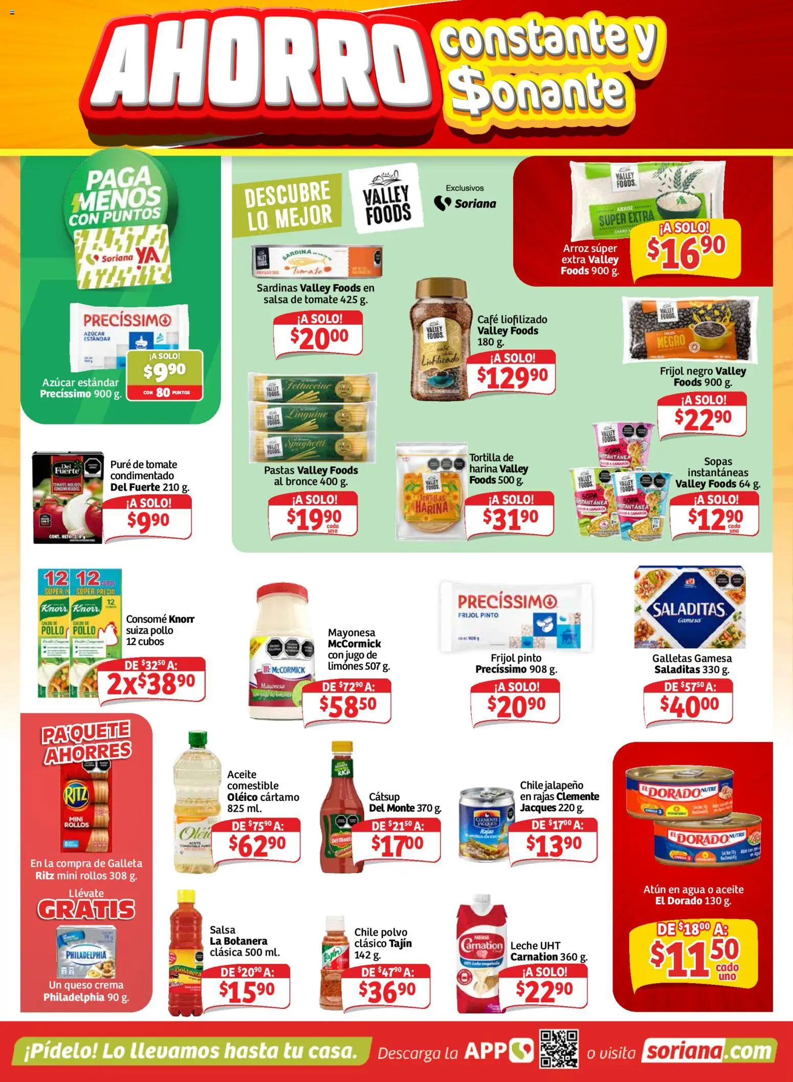 Nuevas ofertas de Soriana válidas en toda la República Mexicana desde el 13/08/2026. ¡Encuentra las mejores ofertas en Soriana Ahorro constante y sonante Mercado Nacional! | Página: 2 | Productos: Azúcar, Sopa, Tomate, Polvo