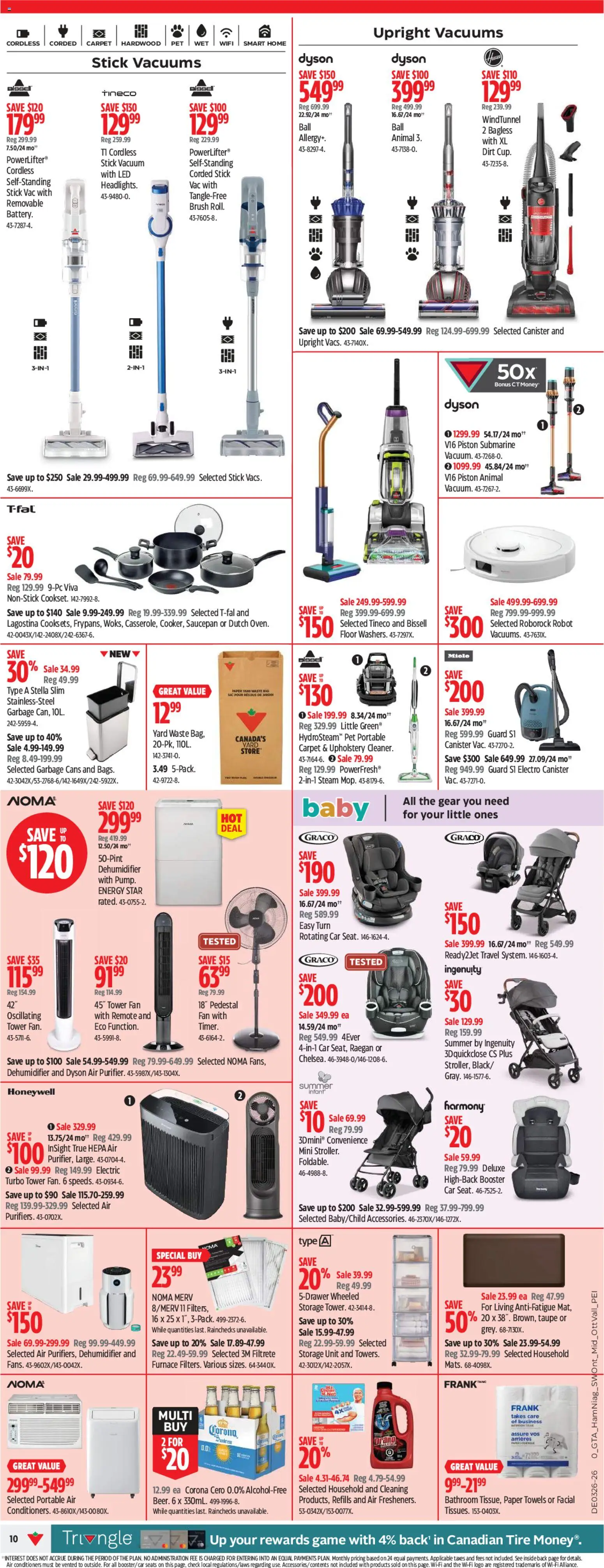Canadian Tire flyer valid from Jun 25, 2026 | Page: 10 | Products: Fan, Robot, Brush, Carpet