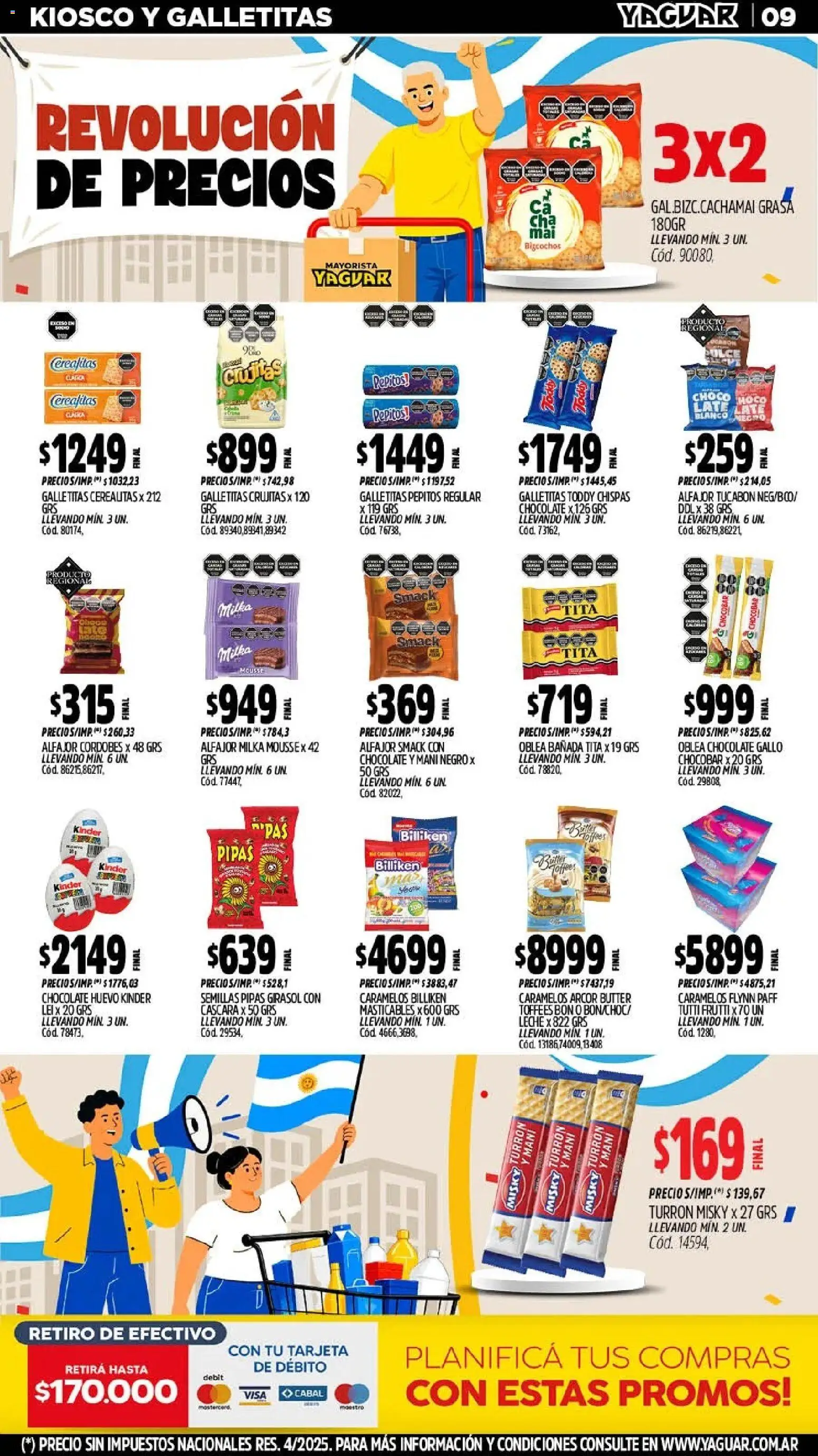 Yaguar - Oferta Semanal Córdoba │ válido desde el 25.05.2026 | Página: 9 | Productos: Huevo, Leche, Alfajor, Turrón