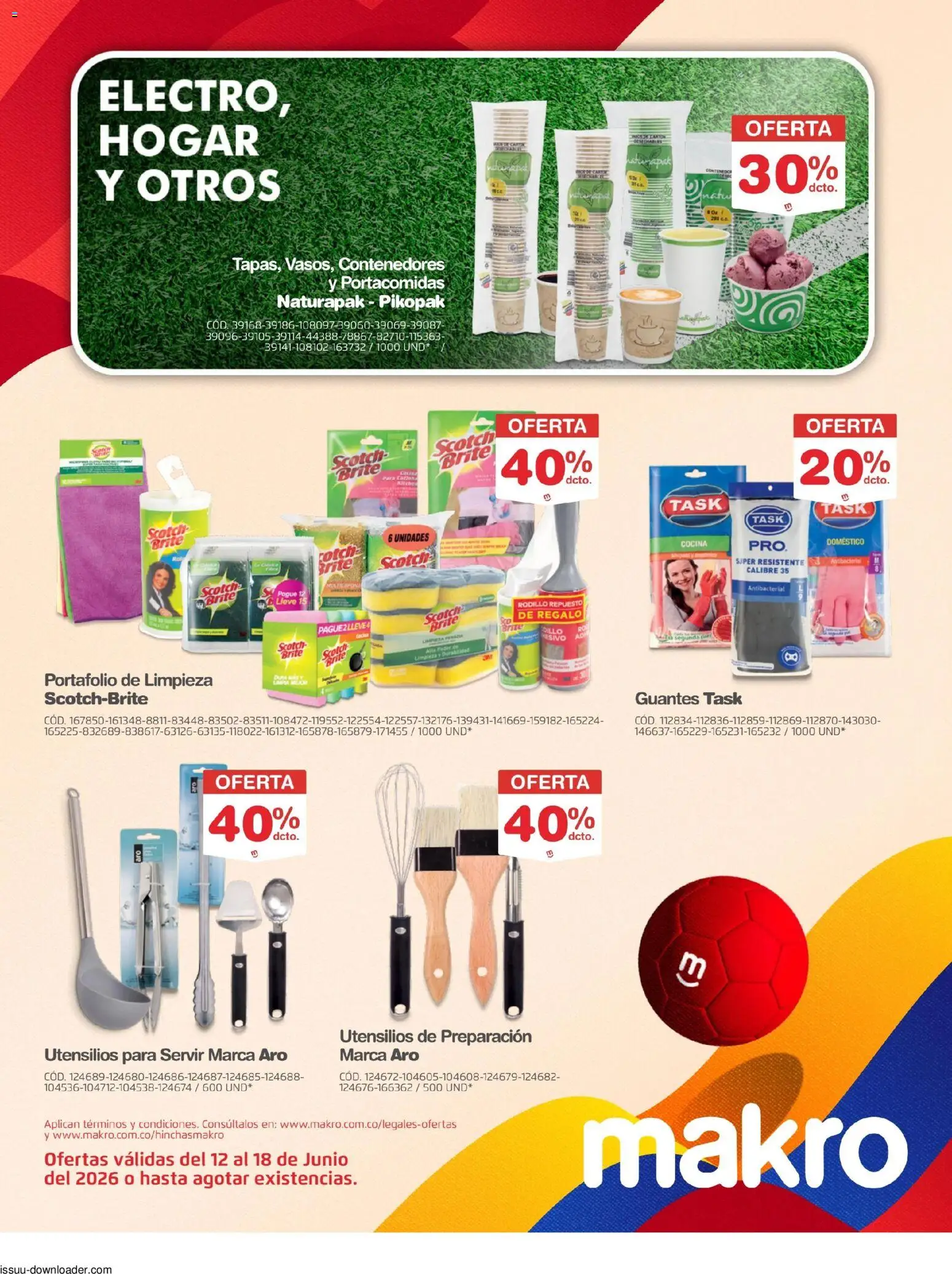 Makro revista - valida desde el 12.06.2026 | Página: 36 | Productos: Guantes, Rodillo, Cocina