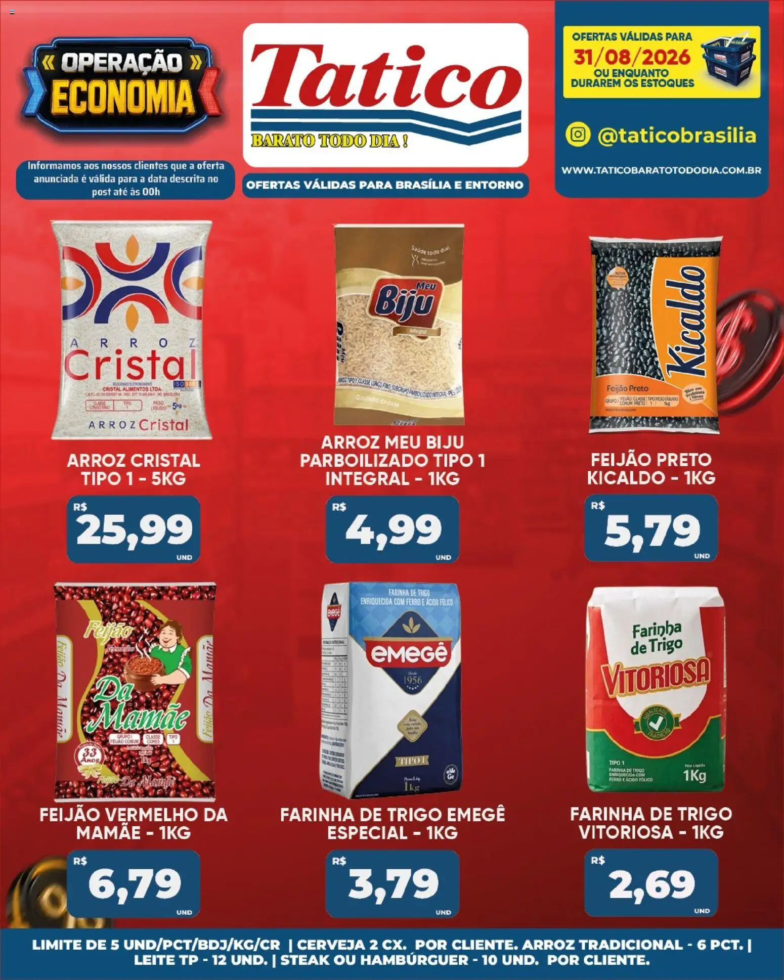 Tatico Folheto - válido de 31/08/2026 | Página: 15 | Produtos: Ferro, Feijão, Steak, Hambúrguer
