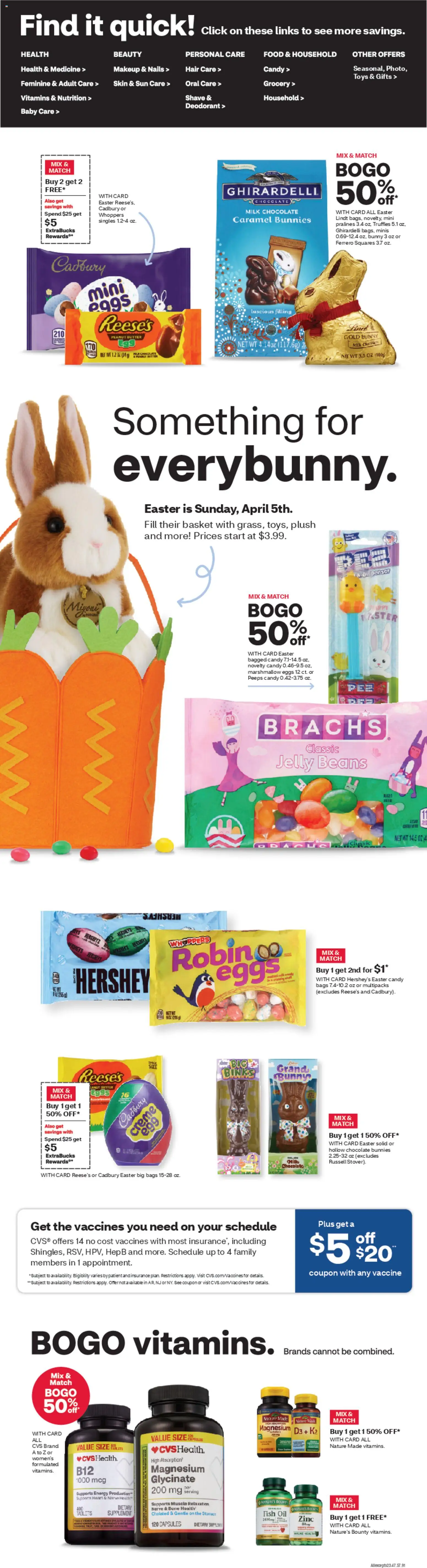CVS Pharmacy Weekly Ad - NJ - valid from 15.03.2026 | Page: 4 | Products: Magnesium, Fish Oil, Milk, Chocolate