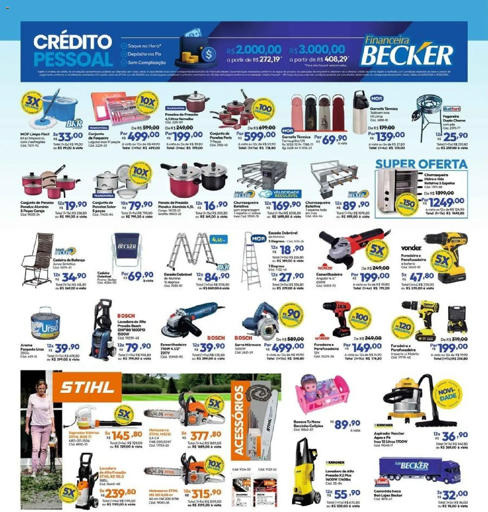 Lojas Becker Folheto - válido de 01/08/2026 | Página: 5 | Produtos: Brinquedos, Cadeira, Panela de pressão, Churrasqueira