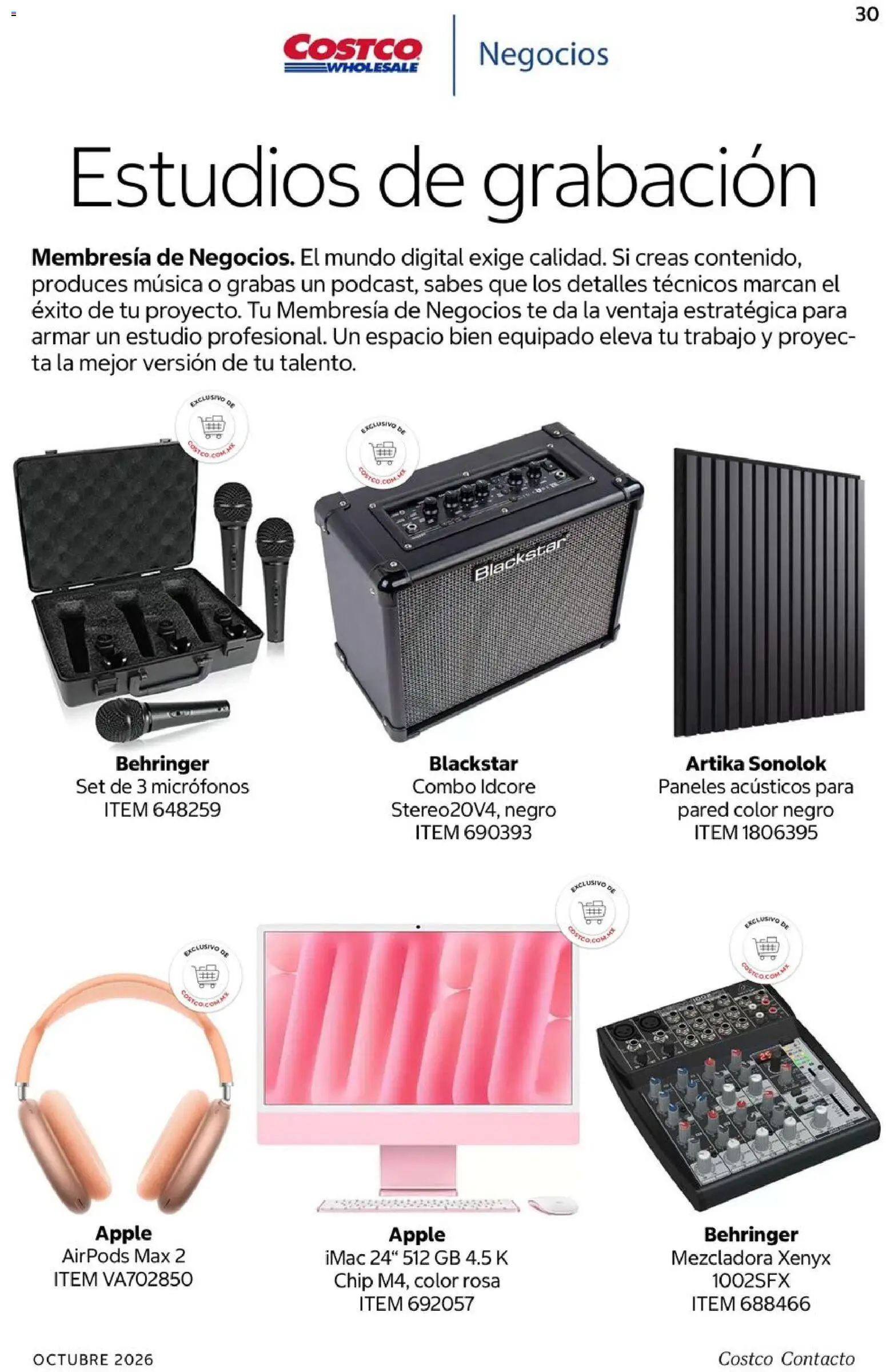 Nuevas ofertas de Costco válidas en toda la República Mexicana desde el 01/10/2026. ¡Encuentra las mejores ofertas en Costco catálogo Octubre! | Página: 30