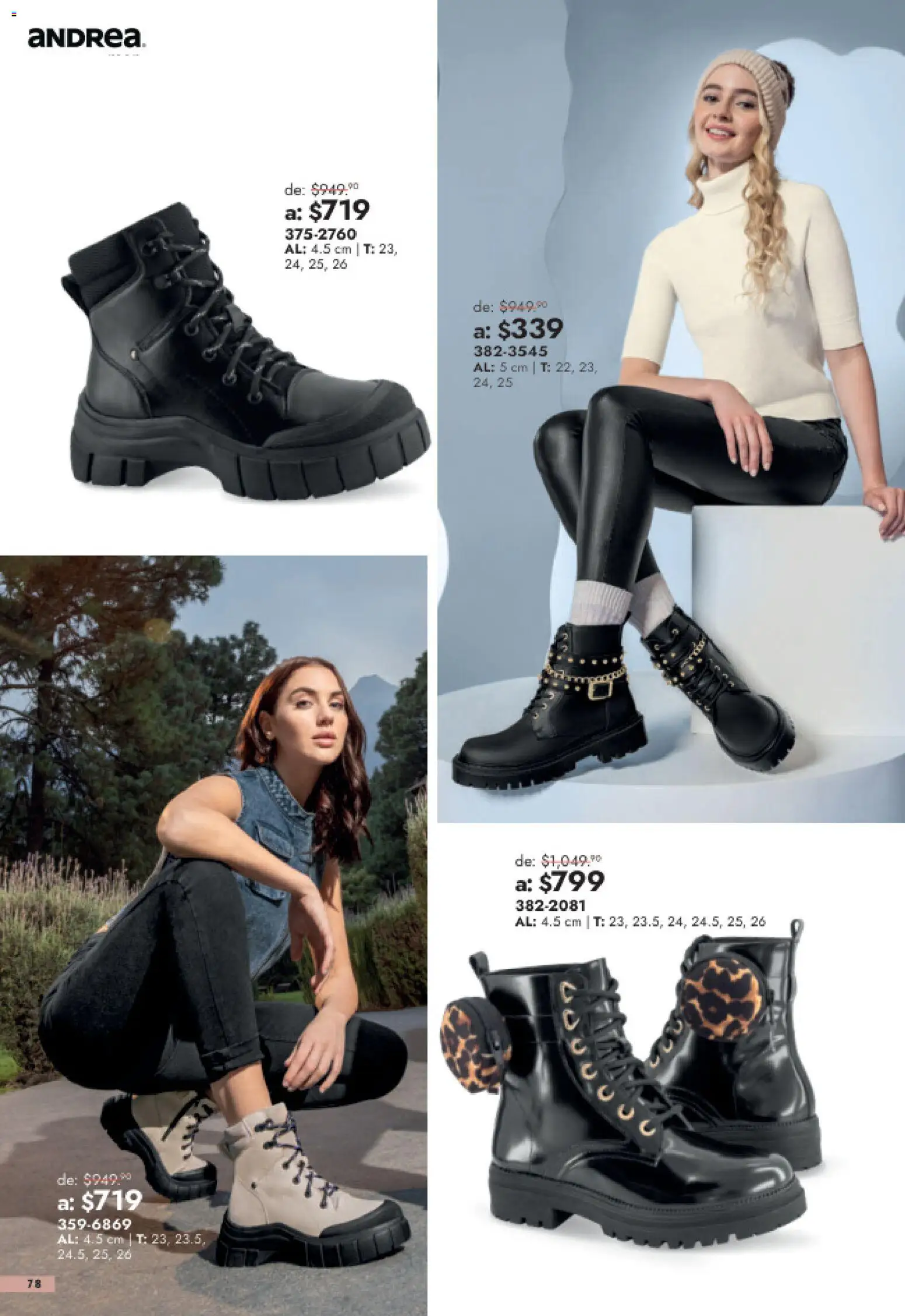 Nuevas ofertas de Andrea válidas en toda la República Mexicana desde el 26/07/2026. ¡Encuentra las mejores ofertas en Andrea catálogo Outlet! | Página: 78