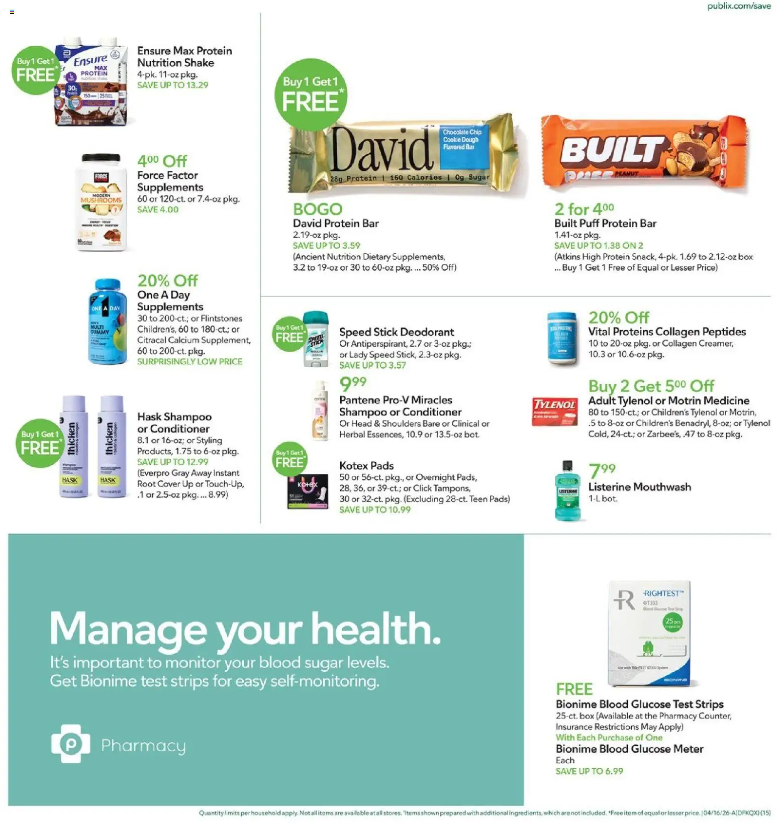 Publix Weekly Ad - valid from 15.04.2026 | Page: 15 | Products: Glucose, Box, Chocolate, Sugar