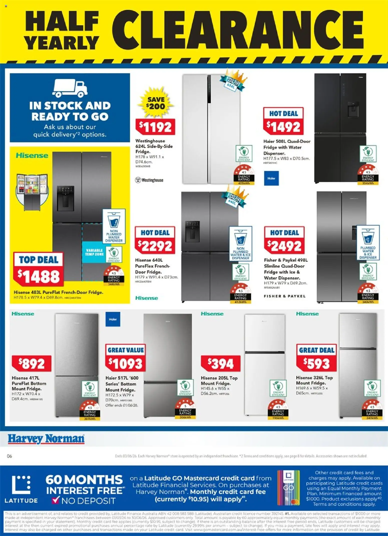 Harvey Norman catalogue - valid from 30.05.2026 | Page: 6 | Products: Door, Water, Accessories, Fridge