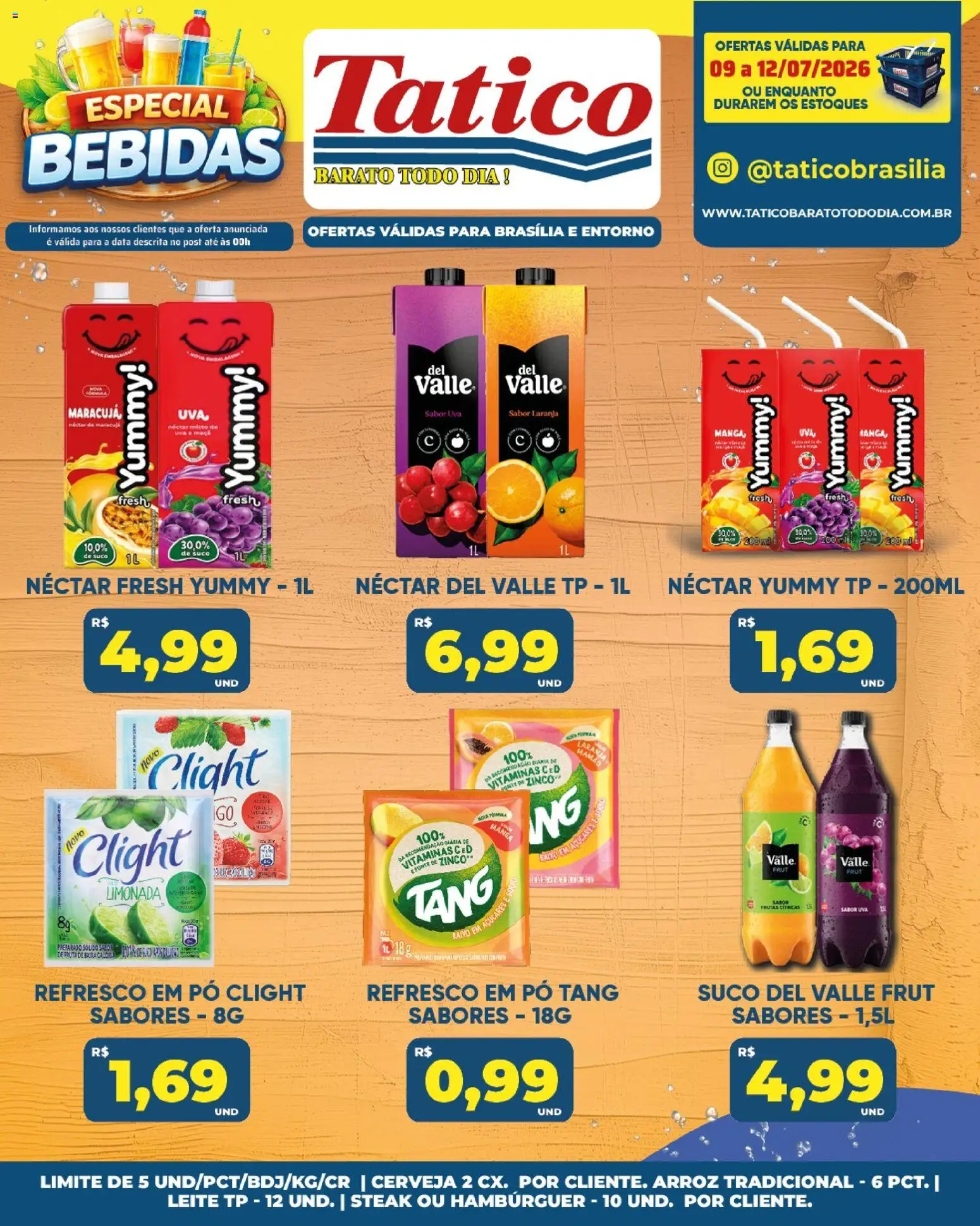 Tatico Folheto - válido de 09/07/2026 | Página: 27 | Produtos: Maracujá, Refresco, Leite, Cerveja