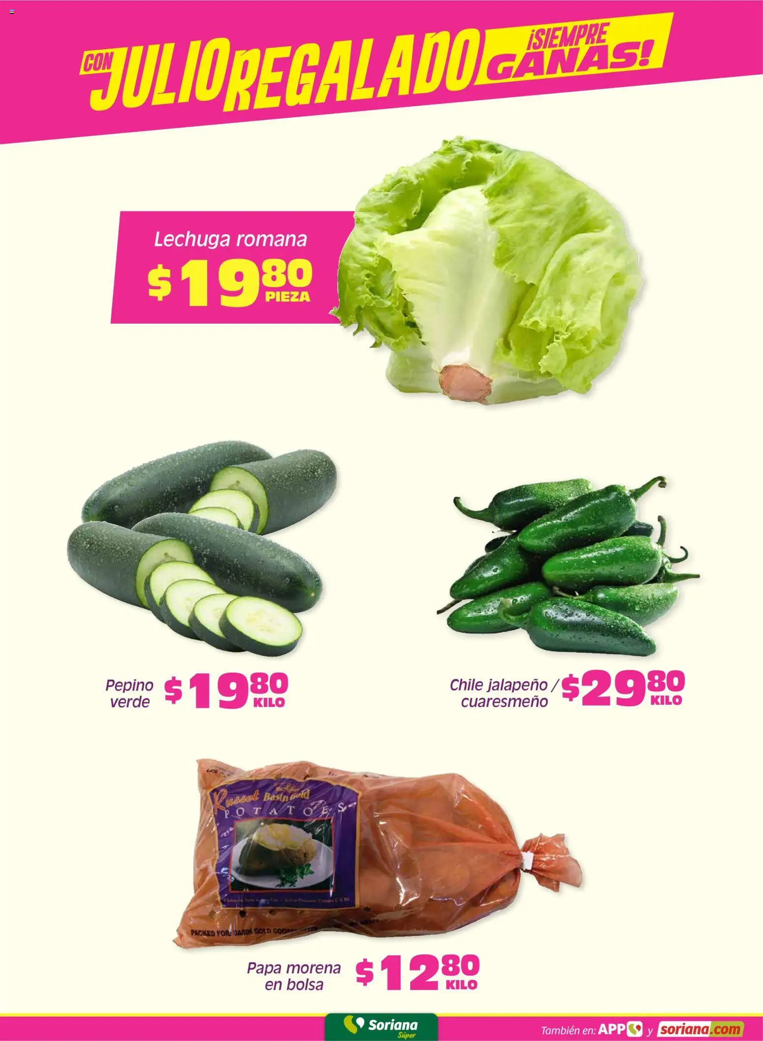 Nuevas ofertas de Soriana válidas en toda la República Mexicana desde el 12.06.2026. ¡Encuentra las mejores ofertas en Soriana Fin de Semana Súper: Saltillo y Torreón! | Página: 3 | Productos: Papa, Bolsa, Lechuga