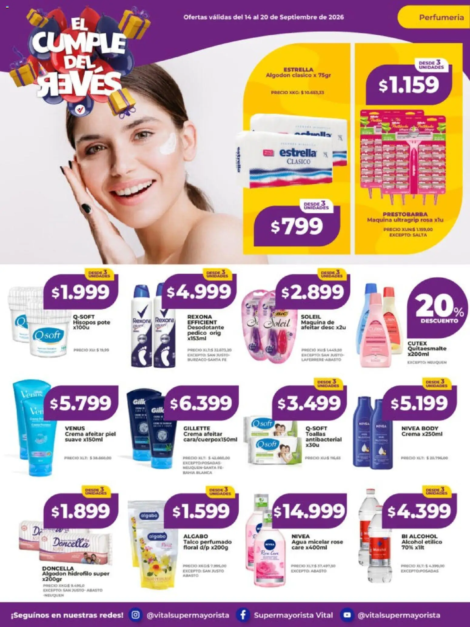 Vital - Ofertas │ válido desde el 14/09/2026 | Página: 9 | Productos: Body, Toallas, Alcohol, Crema