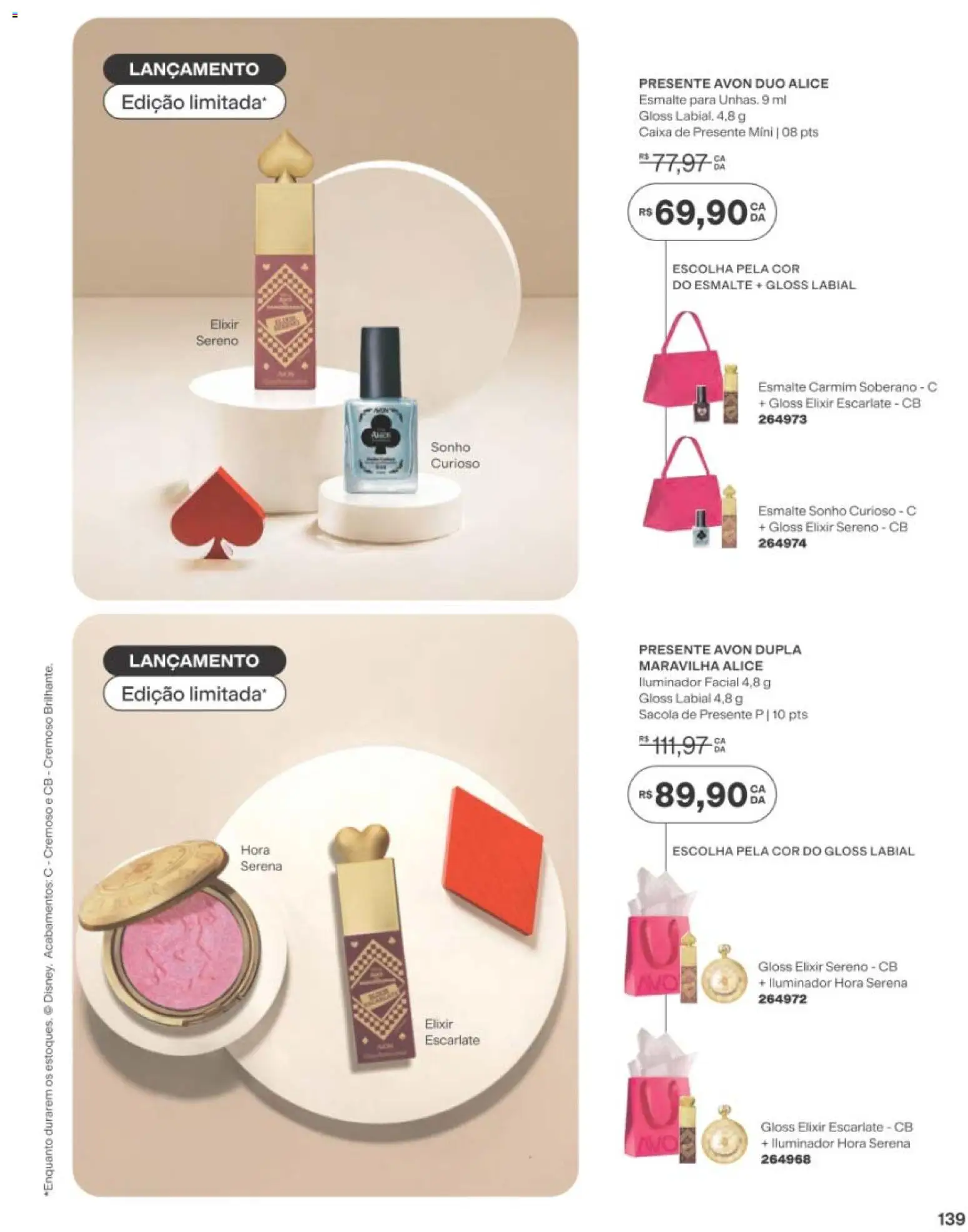 Avon Folheto - válido de 01/09/2026 | Página: 139 | Produtos: Sonho, Caixa, Iluminador, Sacola