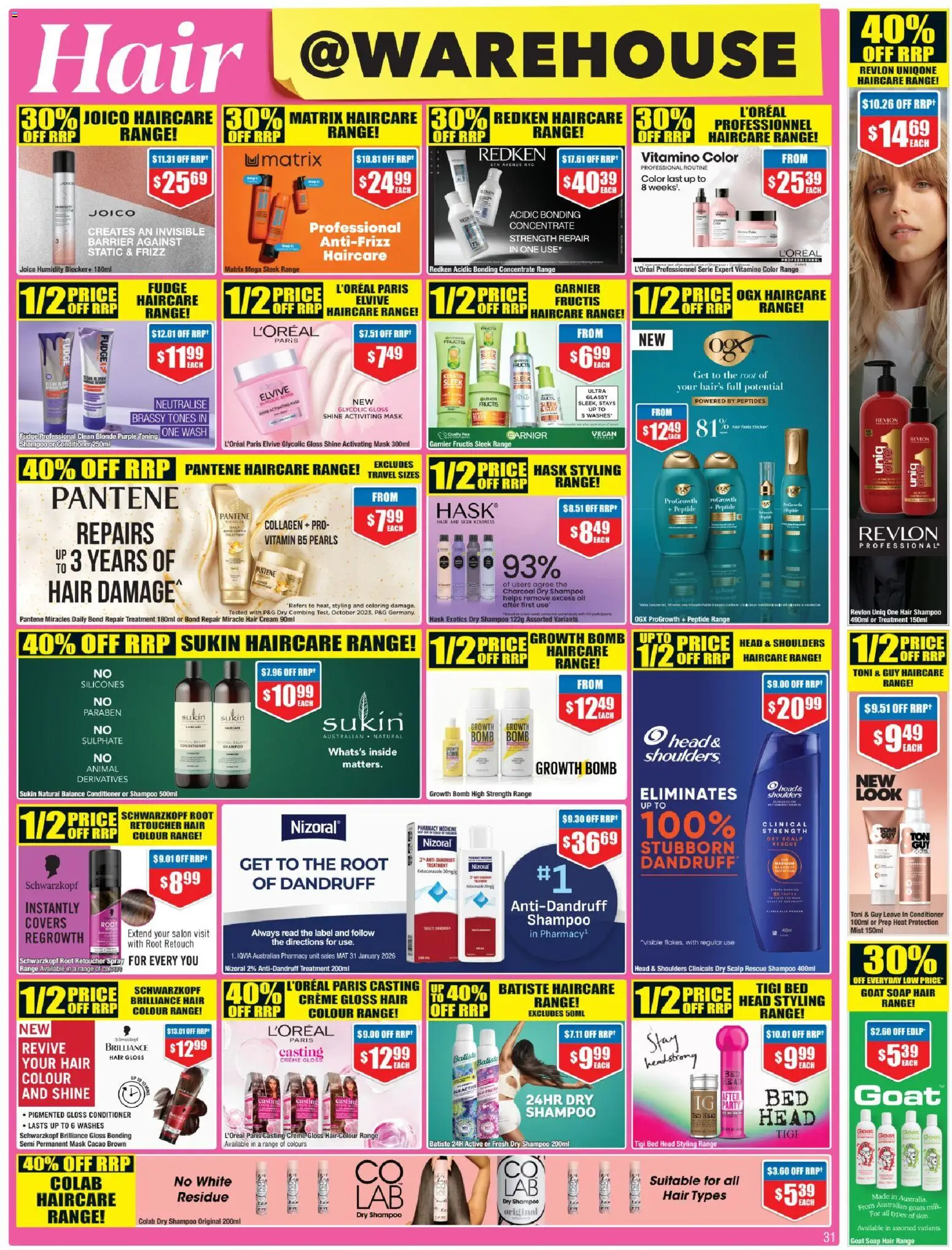 Chemist Warehouse catalogue - valid from 20/08/2026 | Page: 31 | Products: Shampoo, Hair colour, Mask, Charcoal