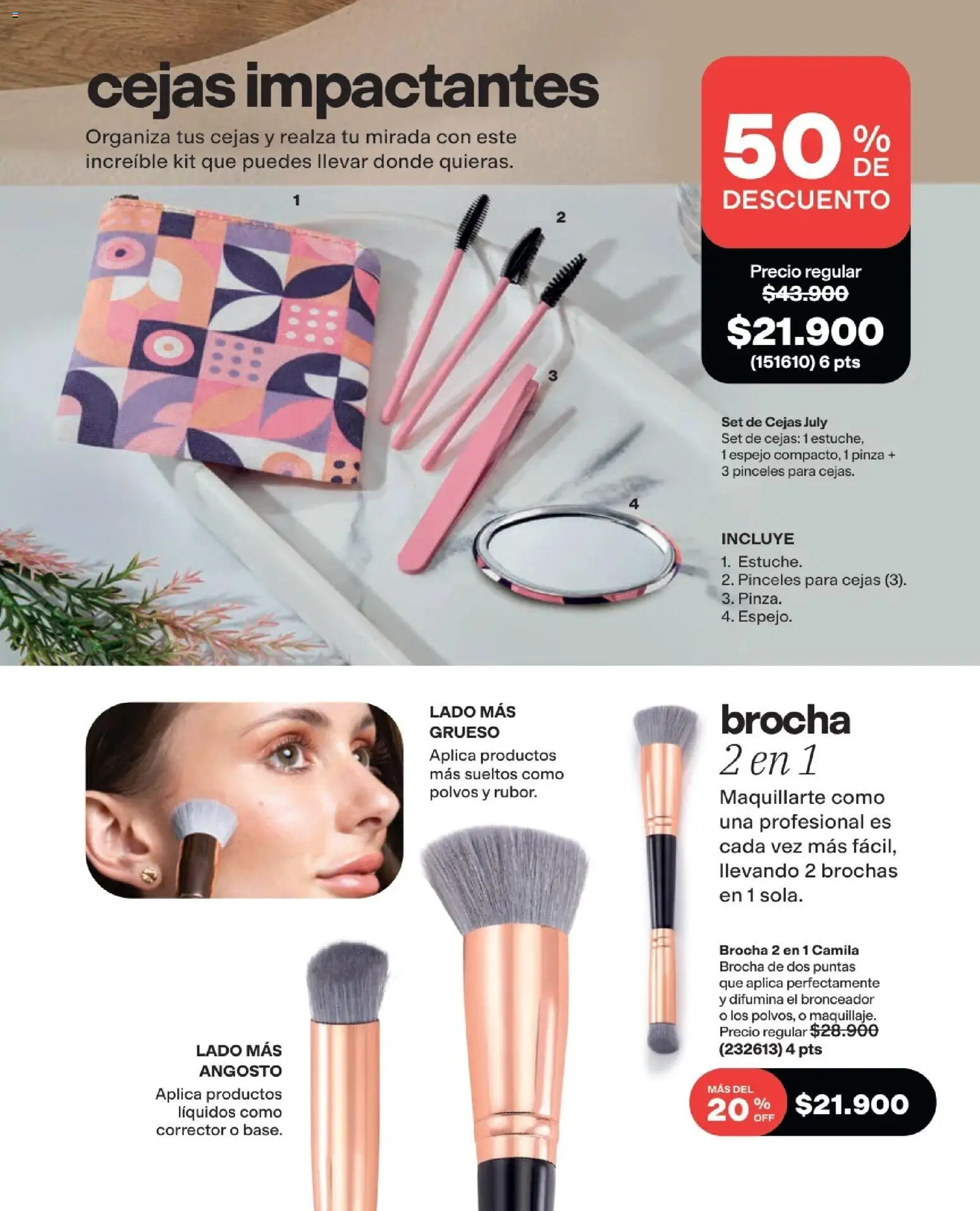 Avon revista - valida desde el 15/07/2026 | Página: 168 | Productos: Pinza, Brocha, Espejo, Corrector